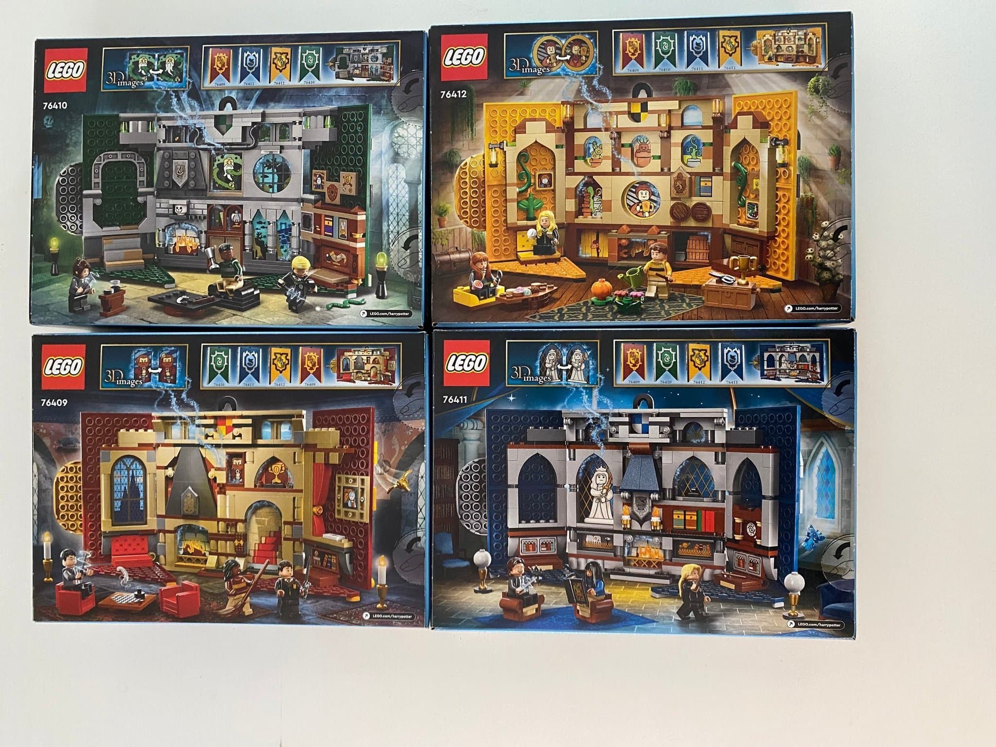 LEGO Harry Potter Husbanners (4 st olika, oöppnade)
