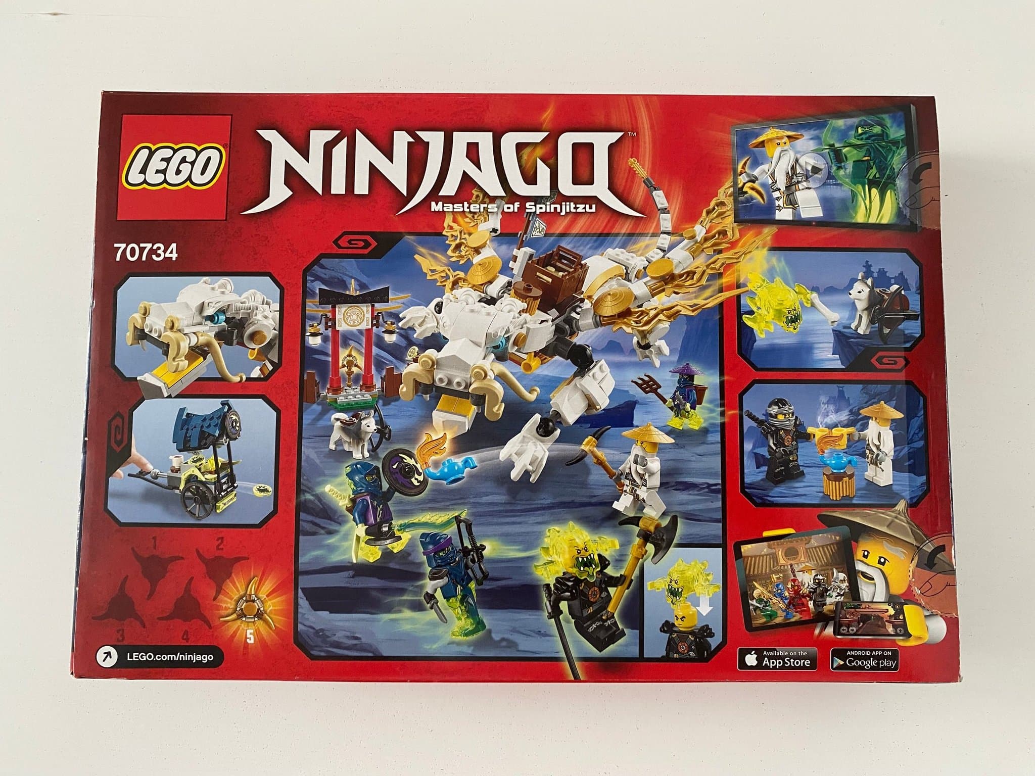 LEGO Ninjago 70734 Master Wu Dragon oöppnad