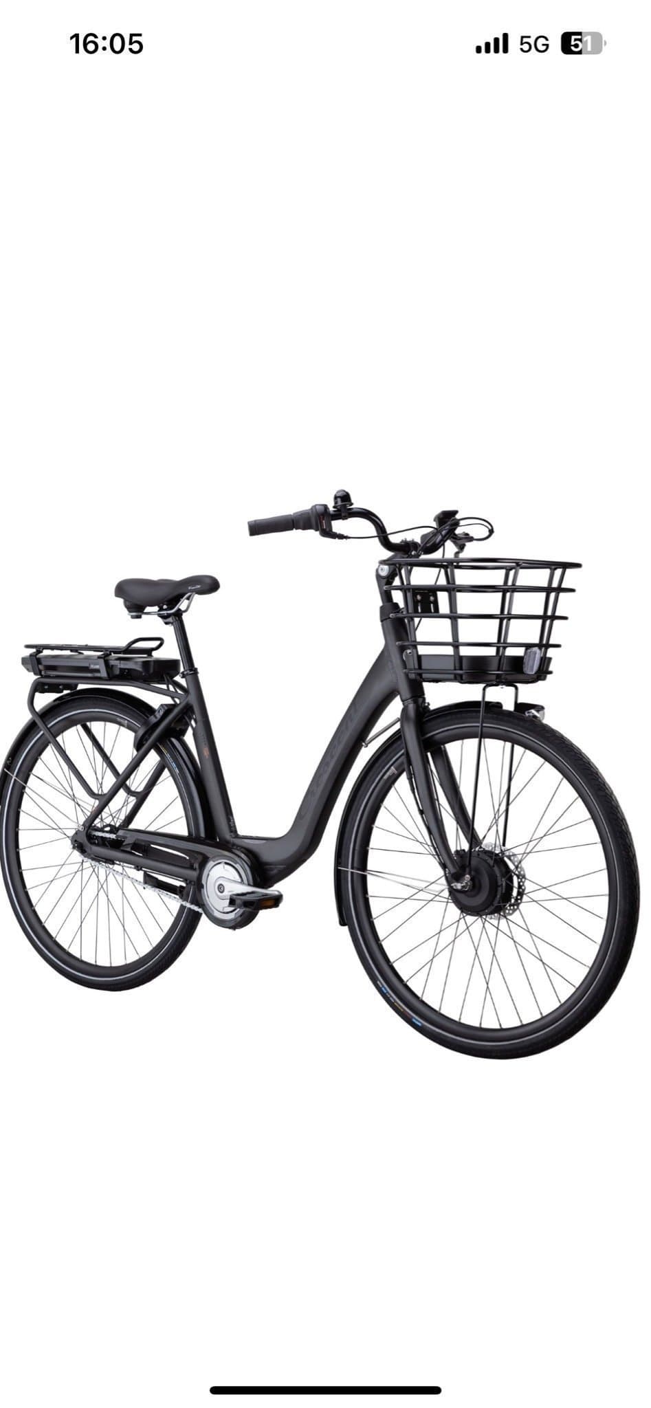 Ny elcykel crescent med korg & lås ingår m kompletta nycklar