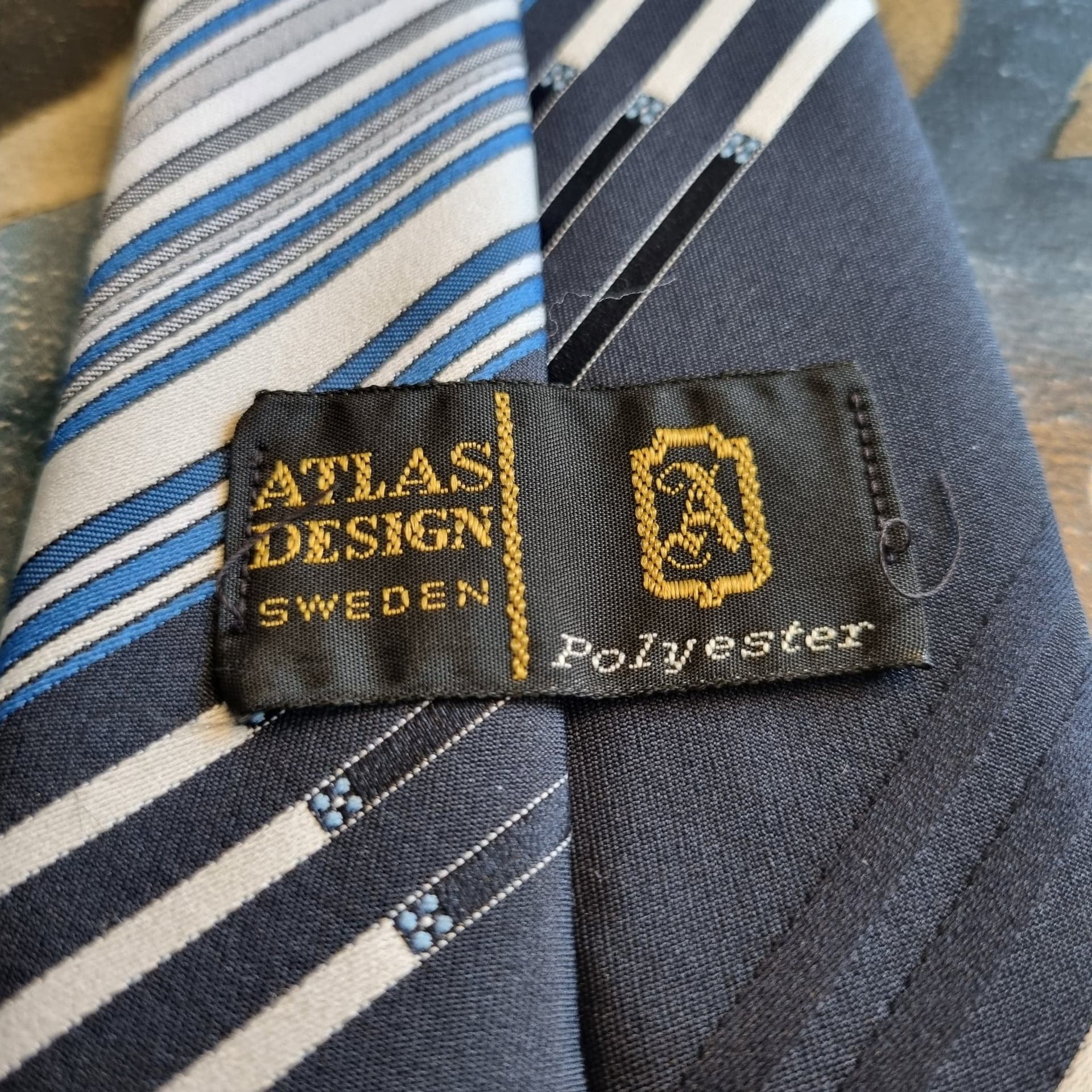 Atlas Design blå slips I toppenskick
