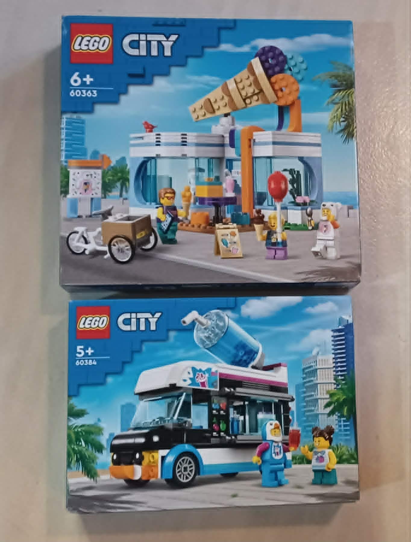 2st LEGO City Glassbutik 60363 och Smoothiebil 60384, Helt nya, oöppnade