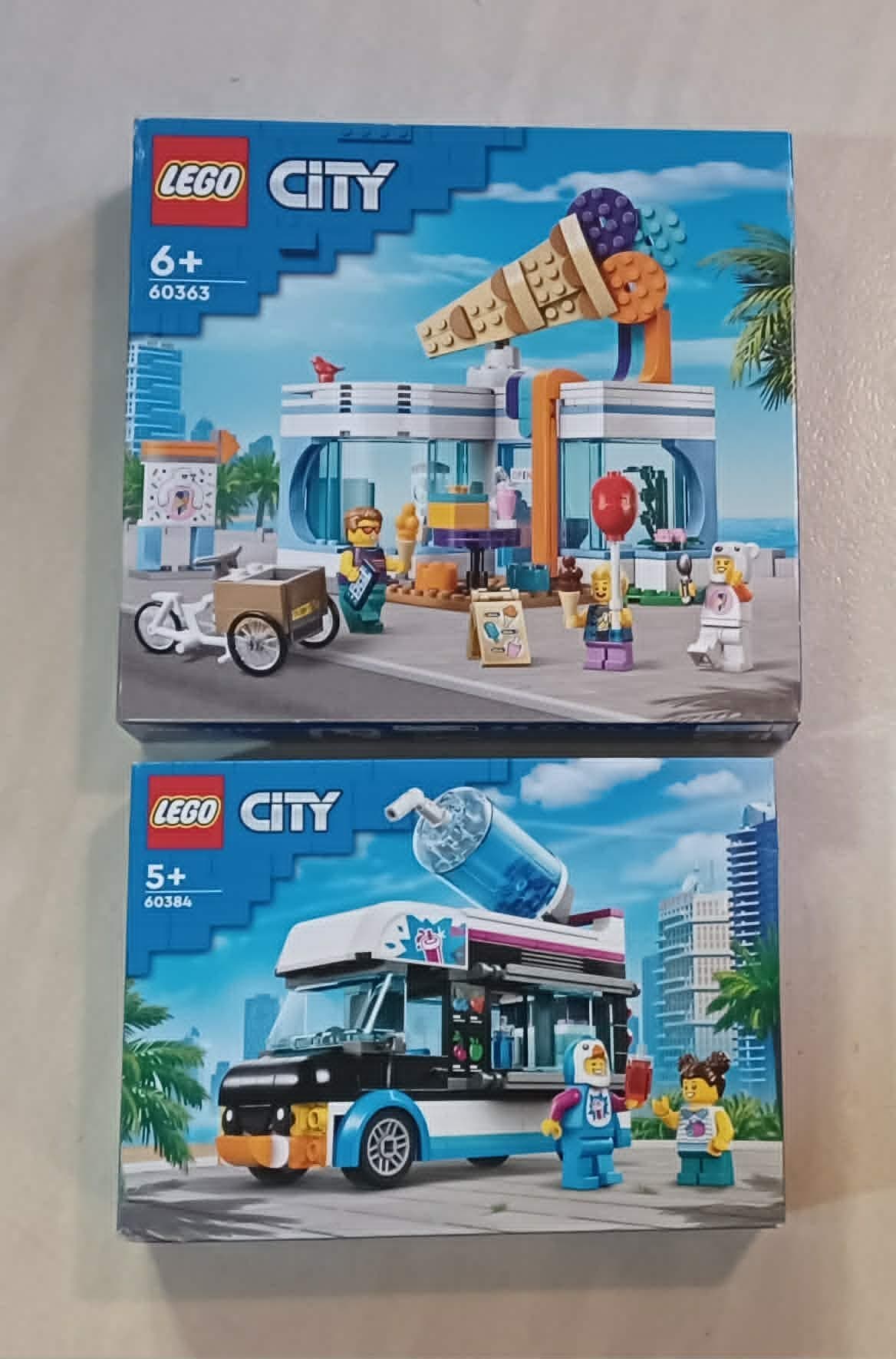 2st LEGO City Glassbutik 60363 och Smoothiebil 60384, Helt nya, oöppnade