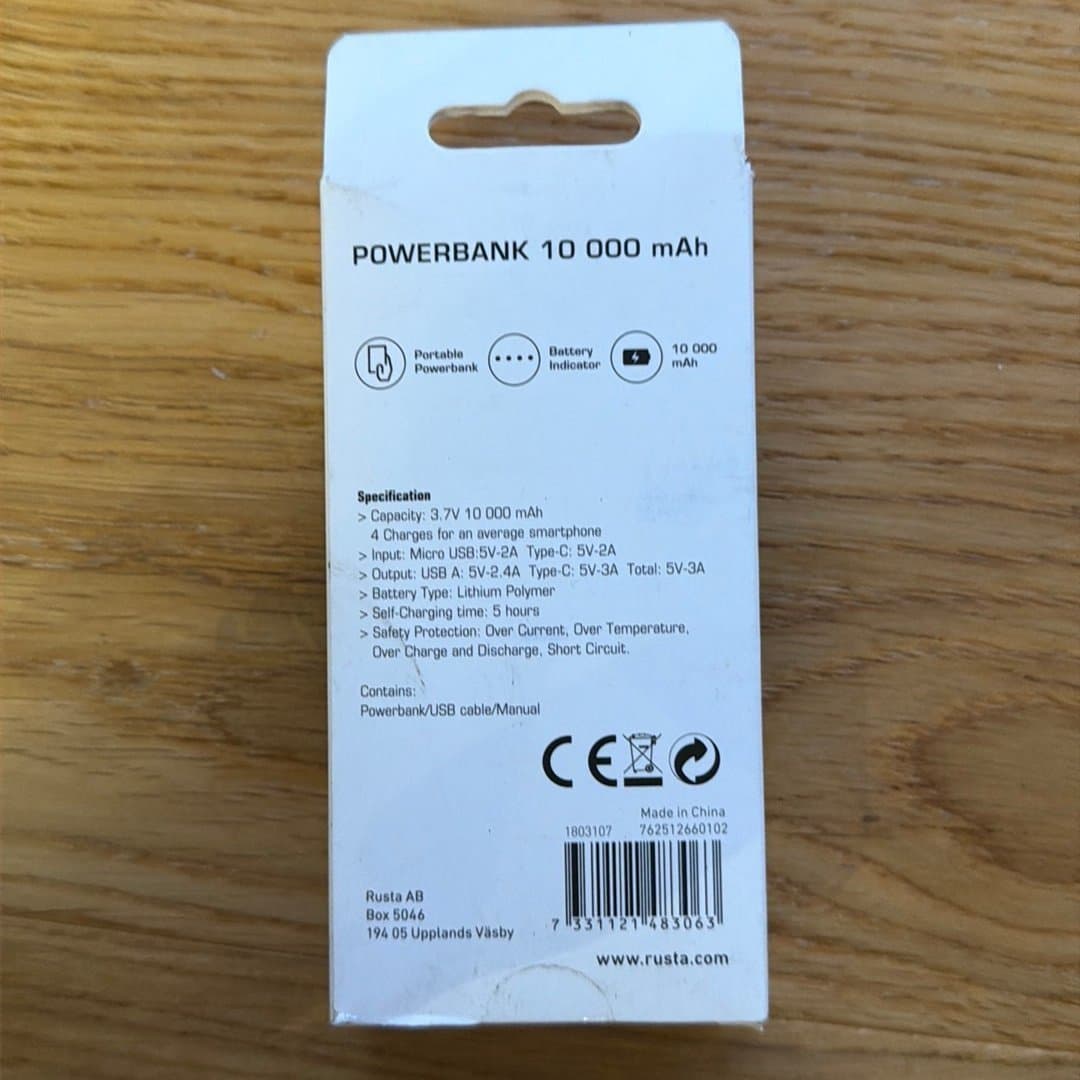 Powerbank 10 000 mAh