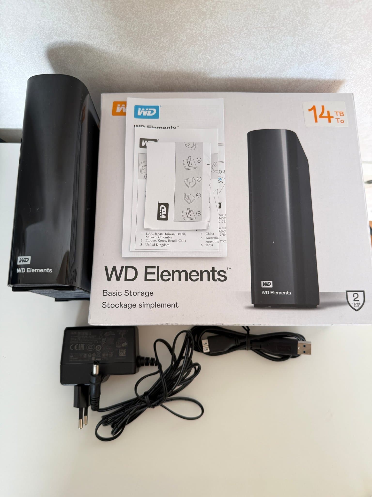WD Elements extern hårddisk 14 TB