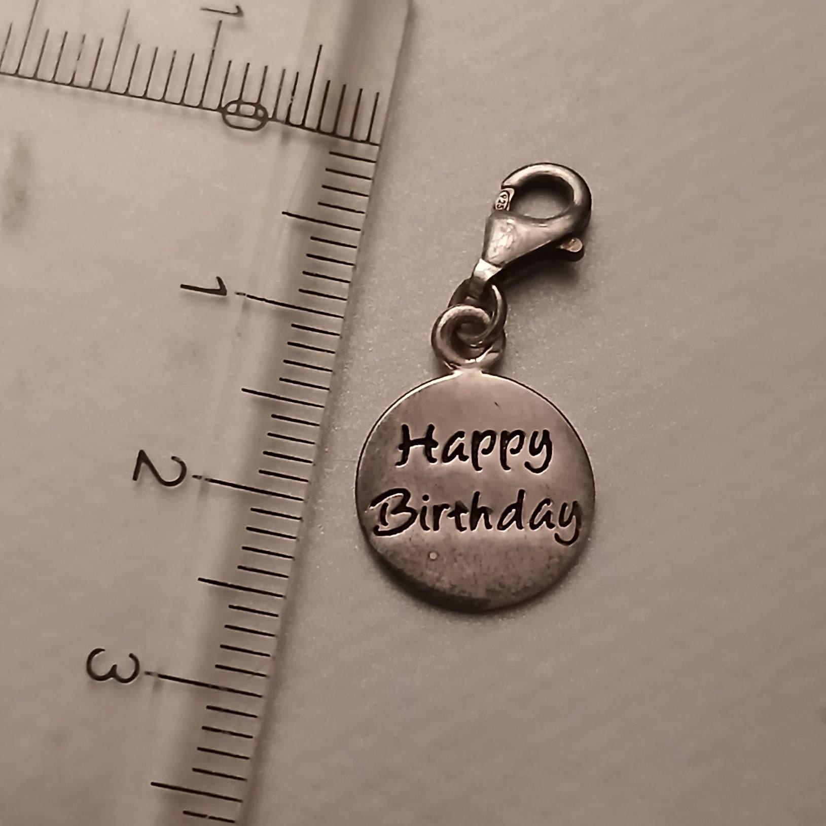 Berlock i silver 925 - Happy birthday