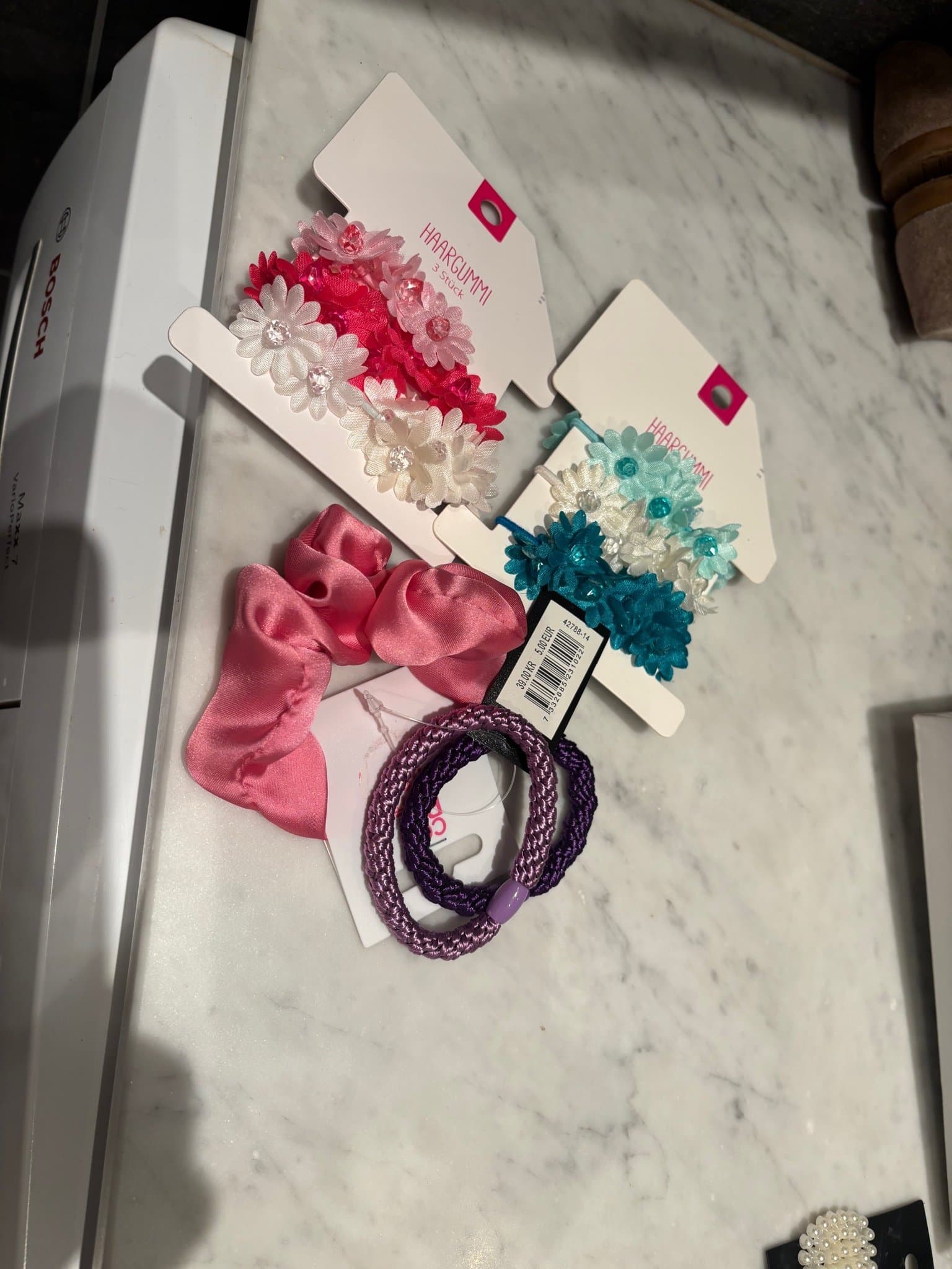 Håraccessoarer, hårresårer och scrunchie, 6 delar