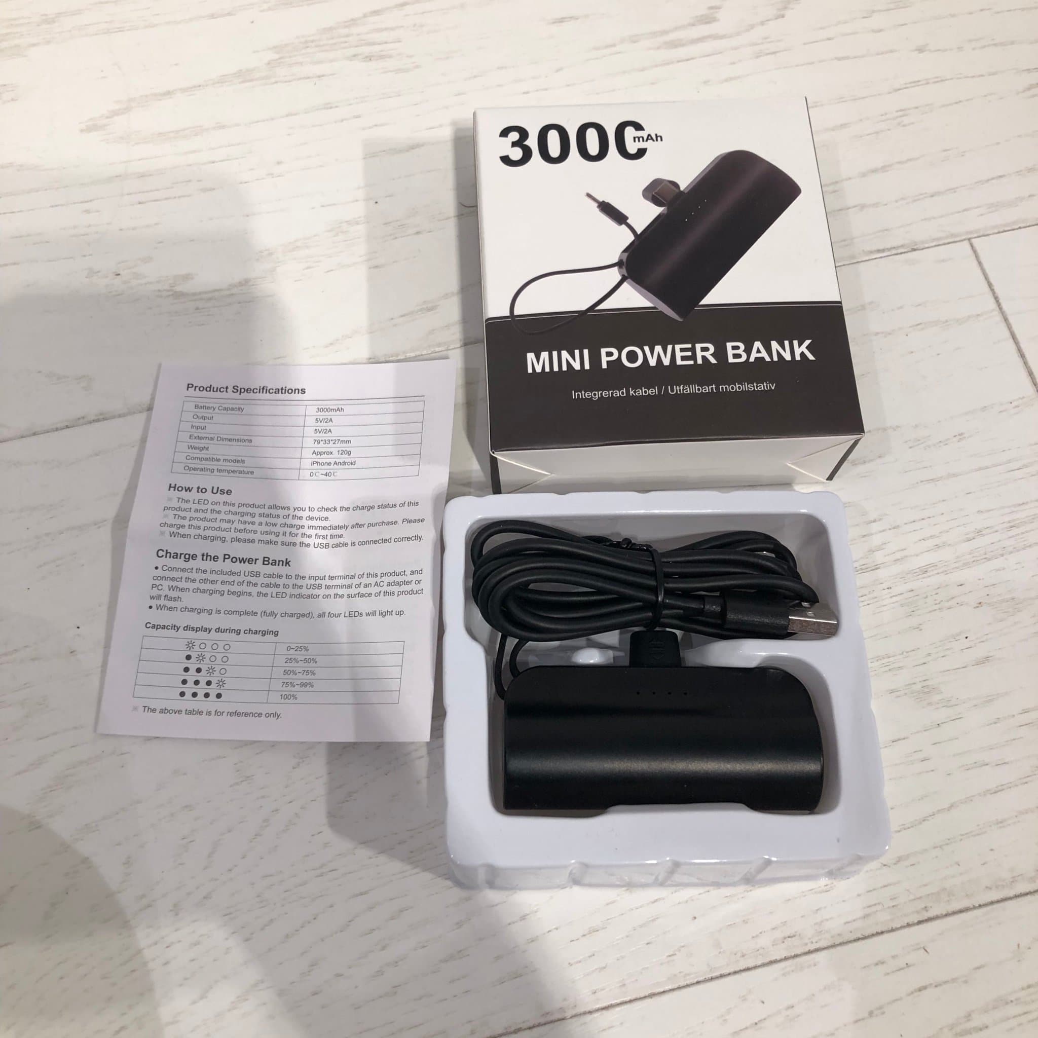 Mini Power Bank 3000 mAh