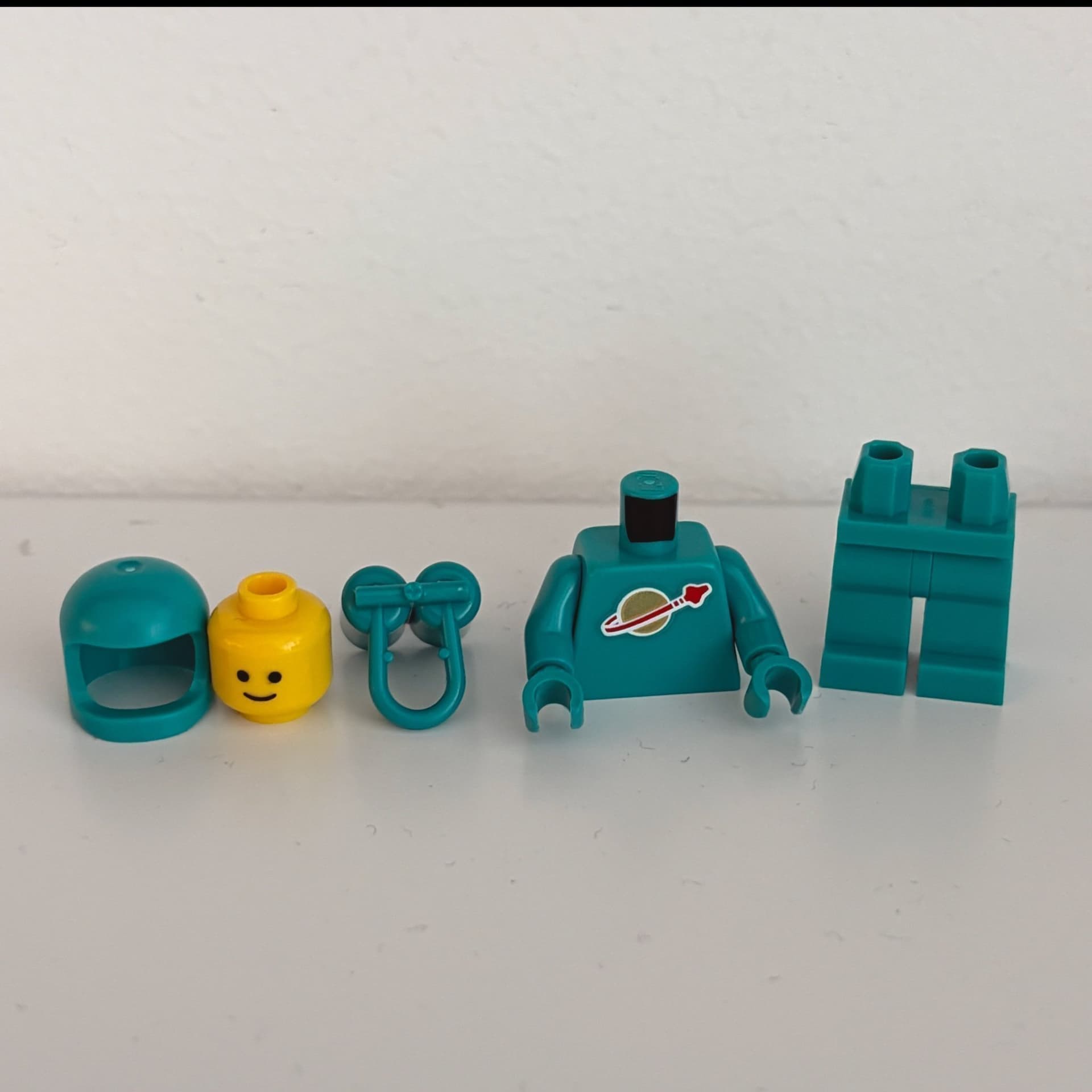 Lego classic Space Dark Turquoise - minifigur mörk turkos - idea227