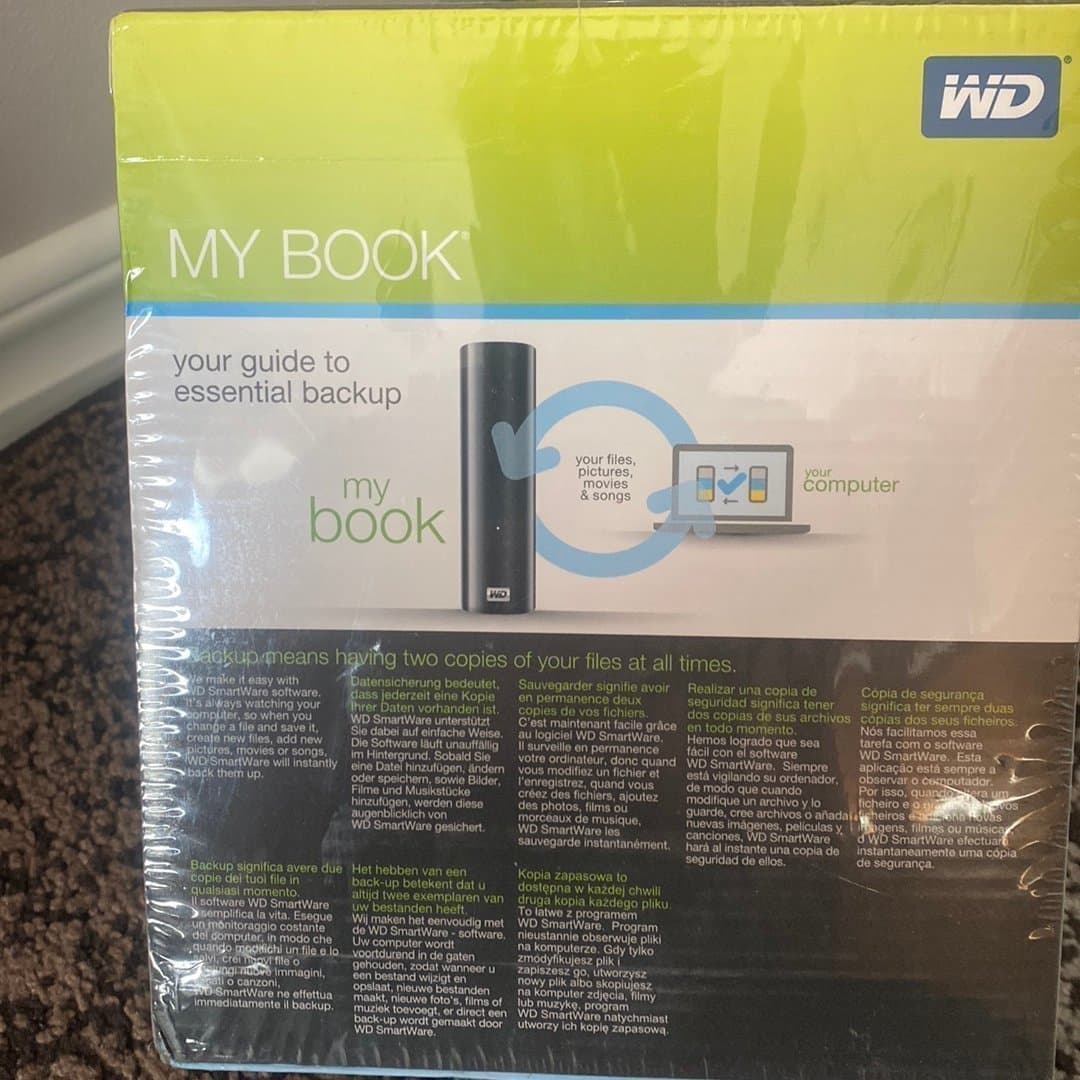 Helt ny 2TRB WD My Book Automatisk backup