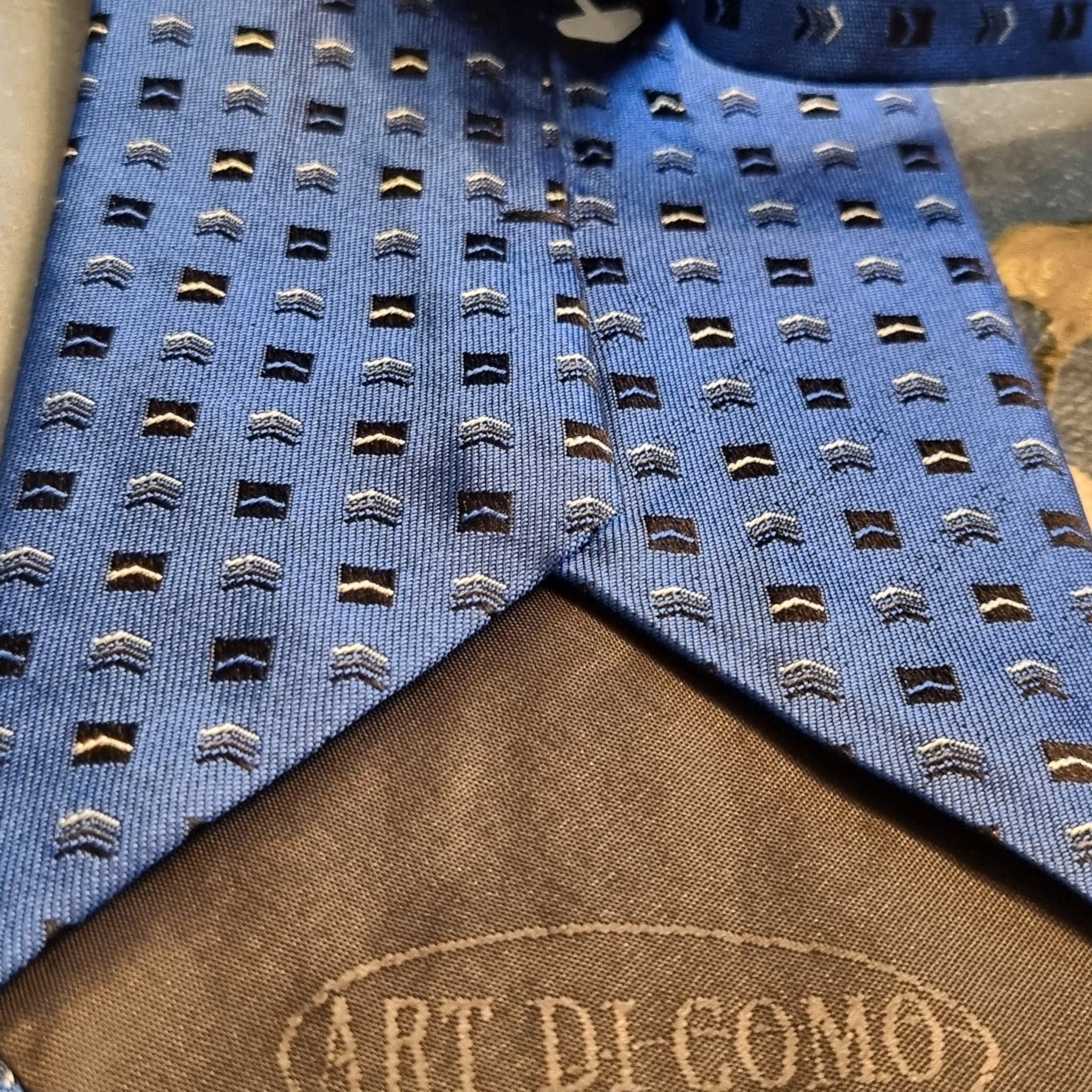 ART DI COMO blå slips ny oanvänd
