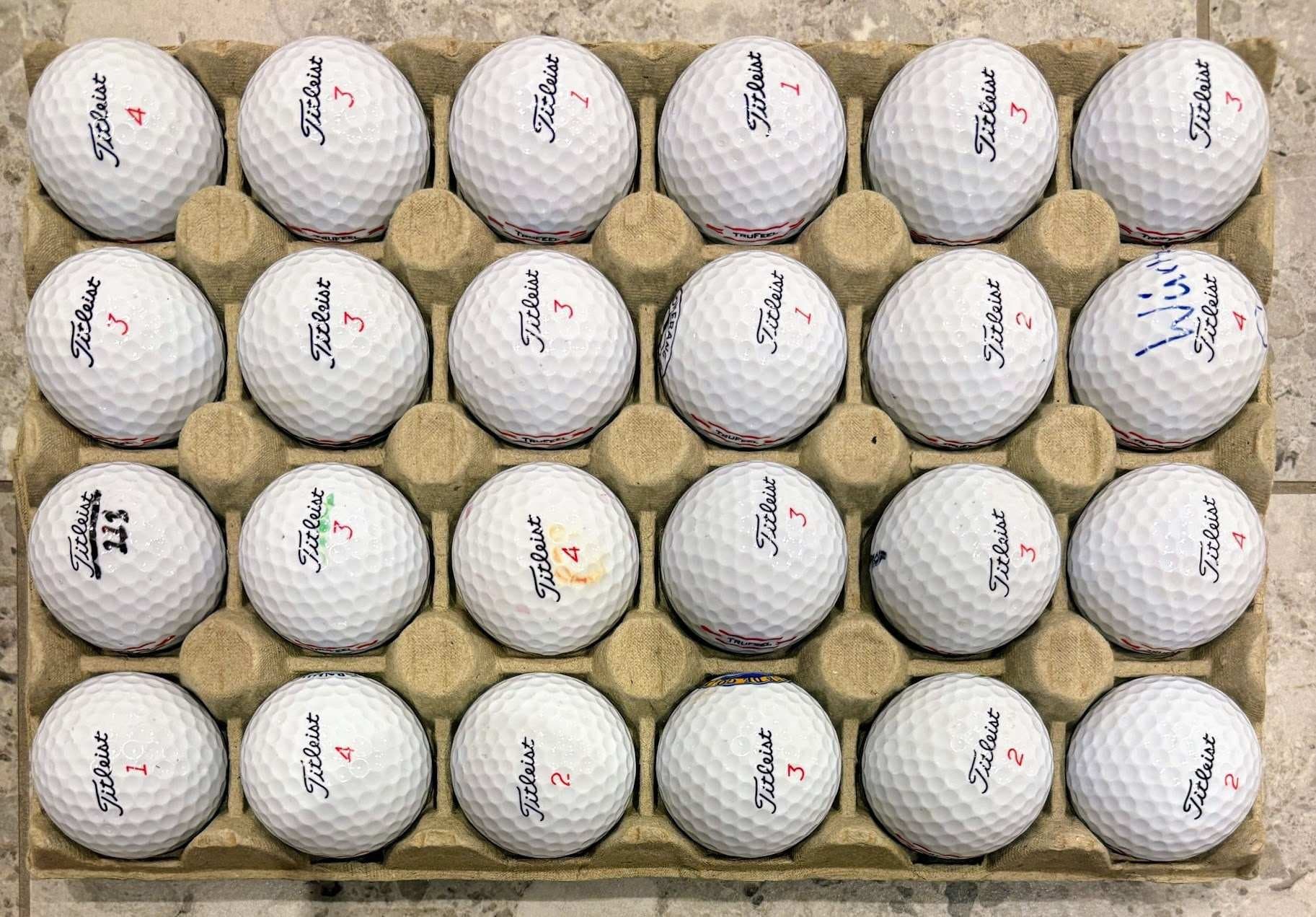 GOLFBOLLAR 24 st Titleist Trufeel 2025 & Äldre FINT SKICK #121
