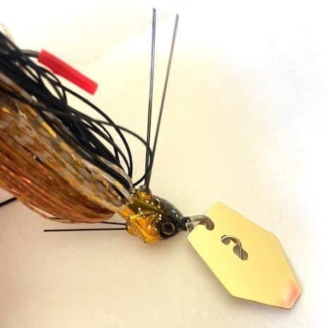 Jackall Super Break Blade 1/4 oz, 7 g Hologram Gold, weedless chatterbait.
