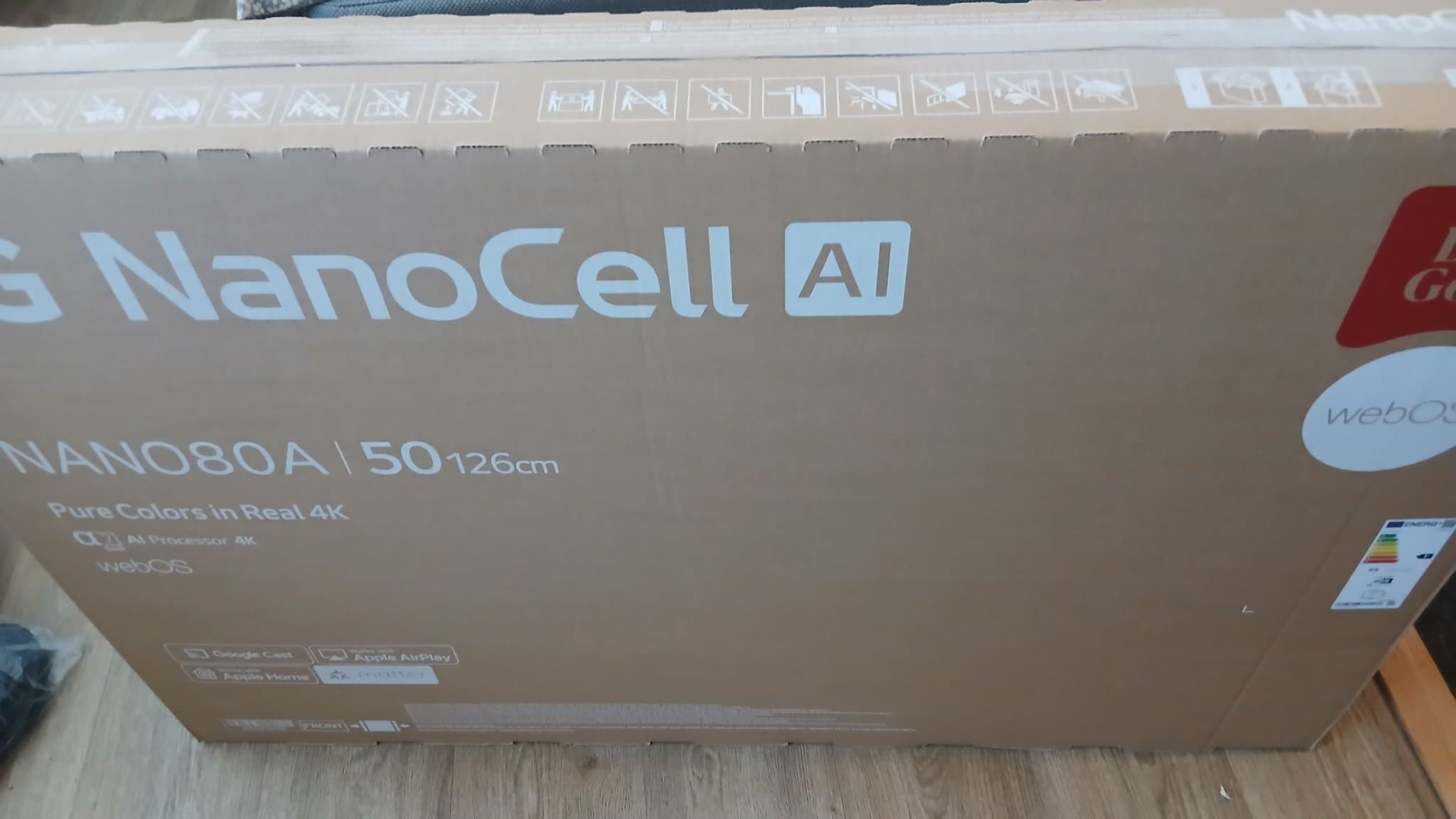 LG NanoCell AI TV NANO80A 50 tum 126 cm Splitterny med inköpskvitto