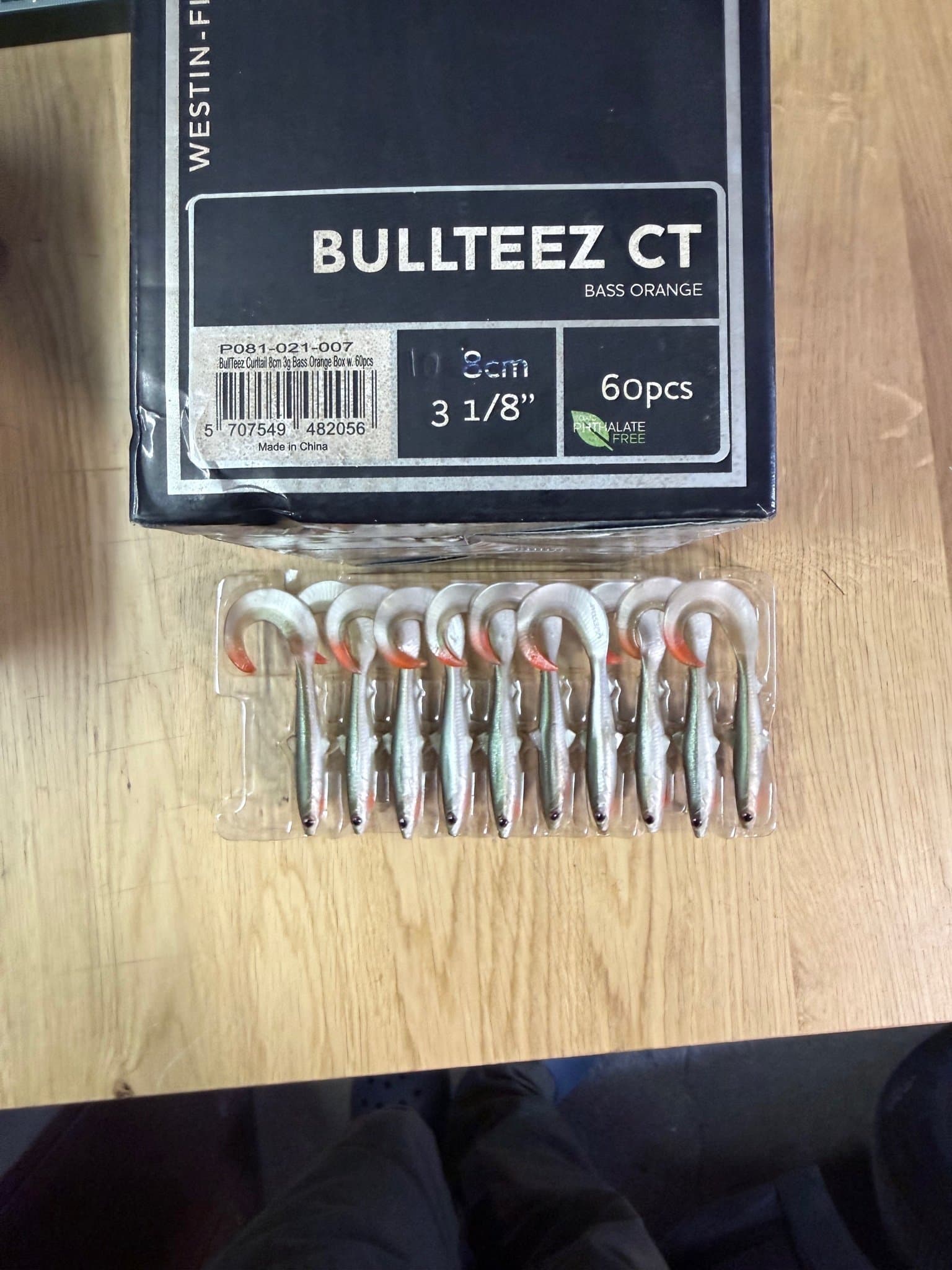 Westin 10cm BullTeez Curltail mjukbete BASS ORANGE 60st