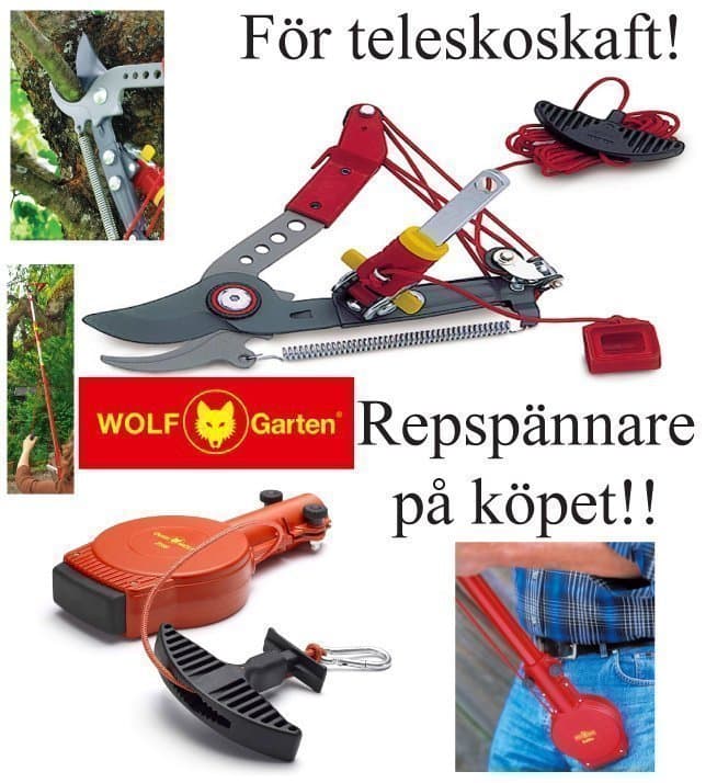 NYA! Vinklingsbar Stångsax & Repspännare WOLF-Garten Click multi-star RR-VM ZS-M