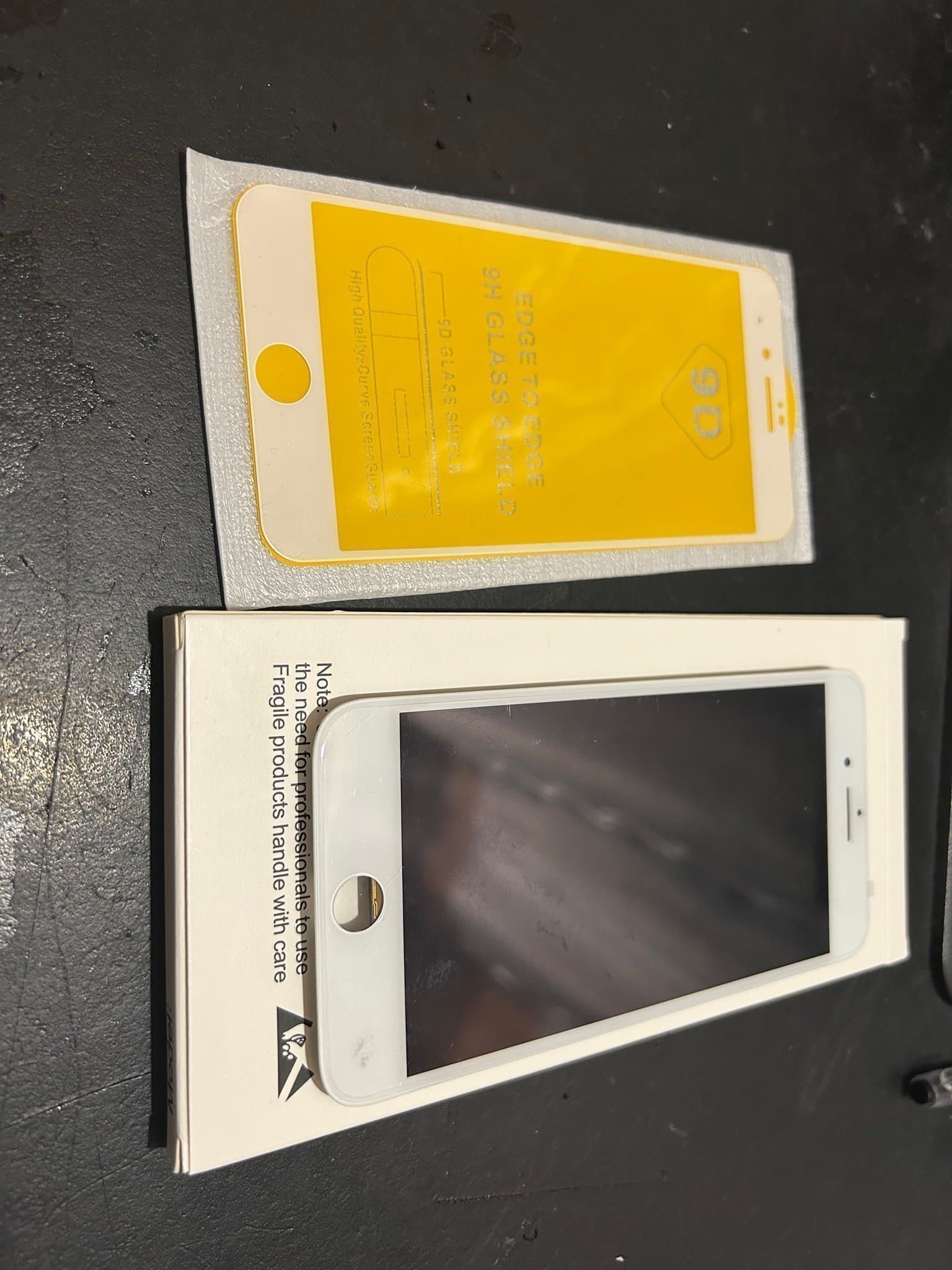 IPhone 7 Plus LCD komplett skärm med skärmskydd / vit