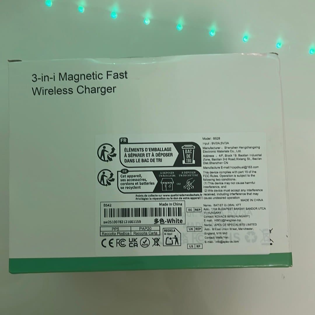 3-i-1 Magnetisk Trådlös Laddare