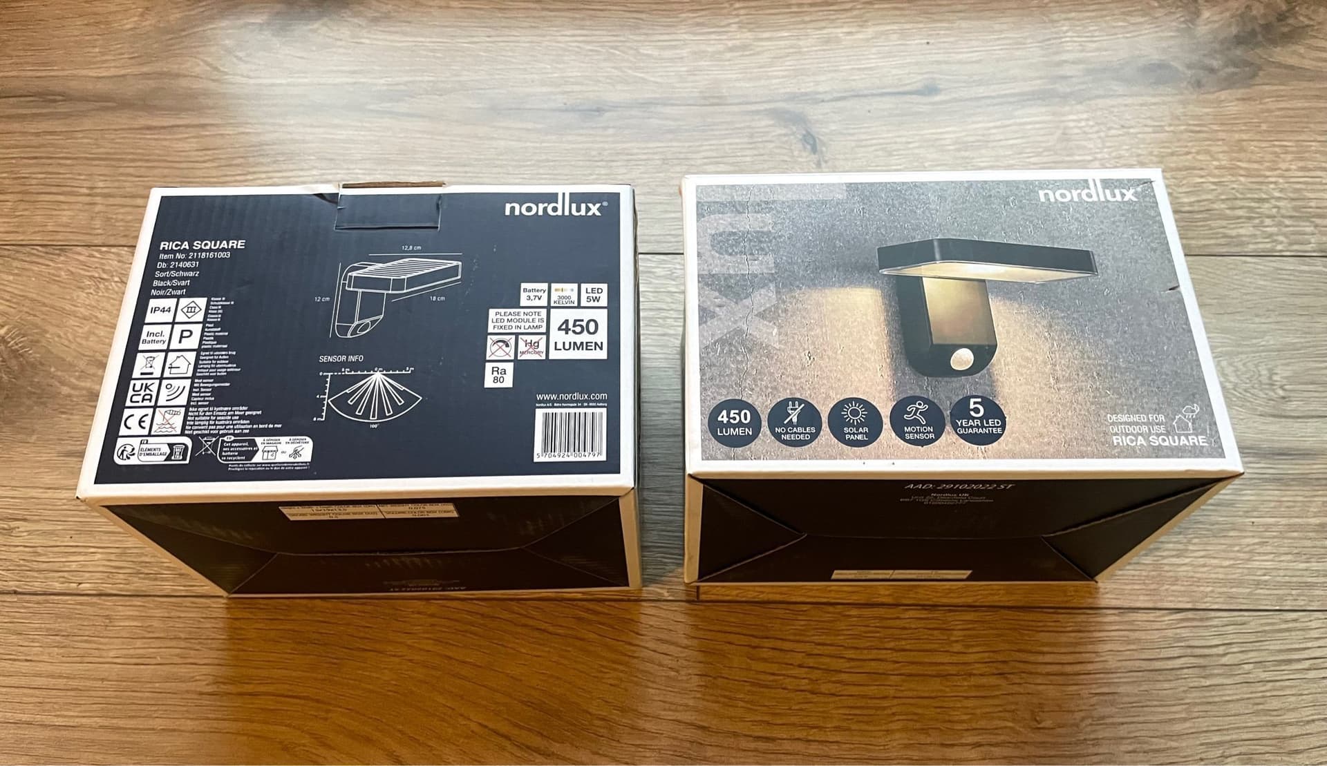 2x NORDLUX Rica Square Vägglampa