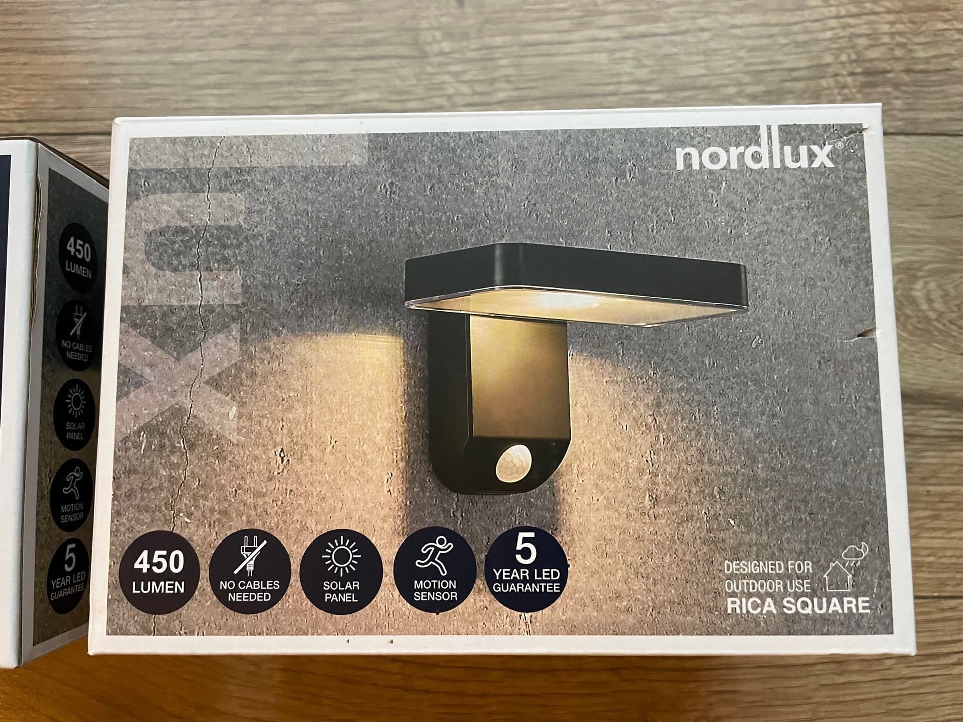 2x NORDLUX Rica Square Vägglampa