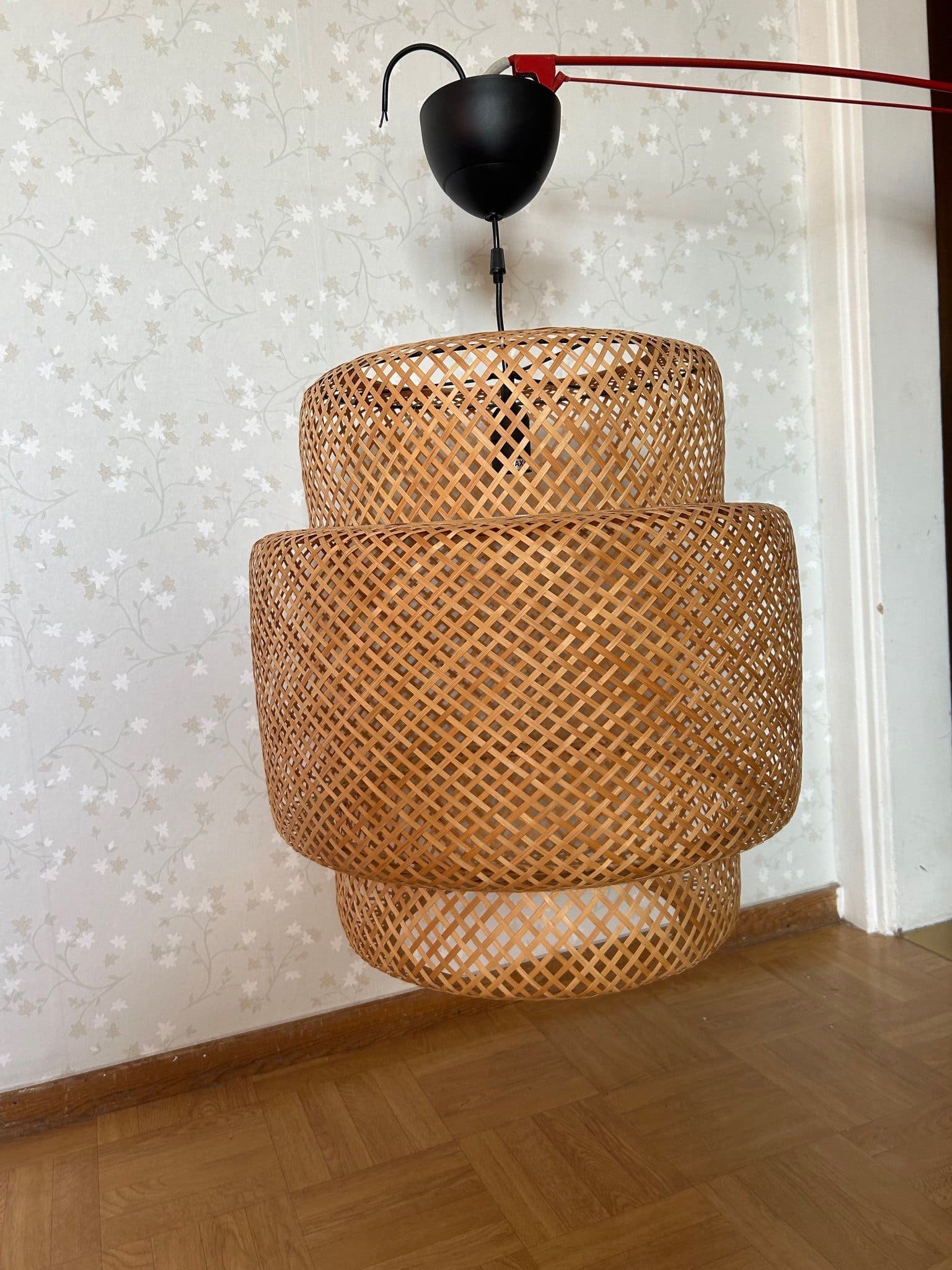 IKEA Taklampa i bambu