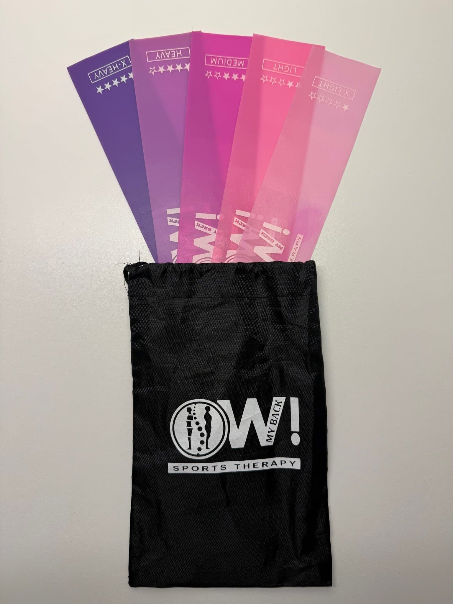 Resistance Bands Set (5 pcs) in pink & purple