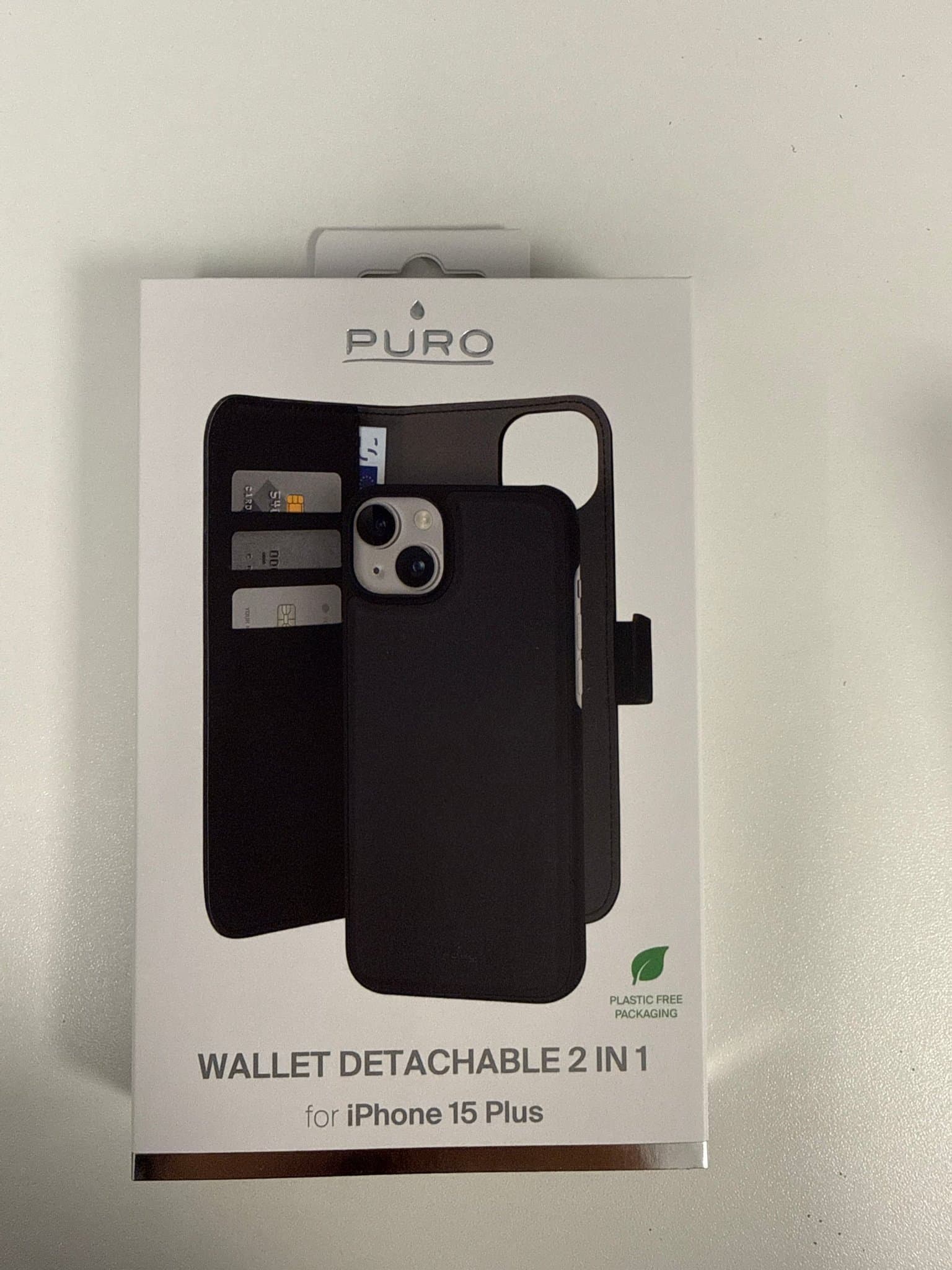 Puro Plånboksfodral 2 i 1 för iPhone 15 Plus