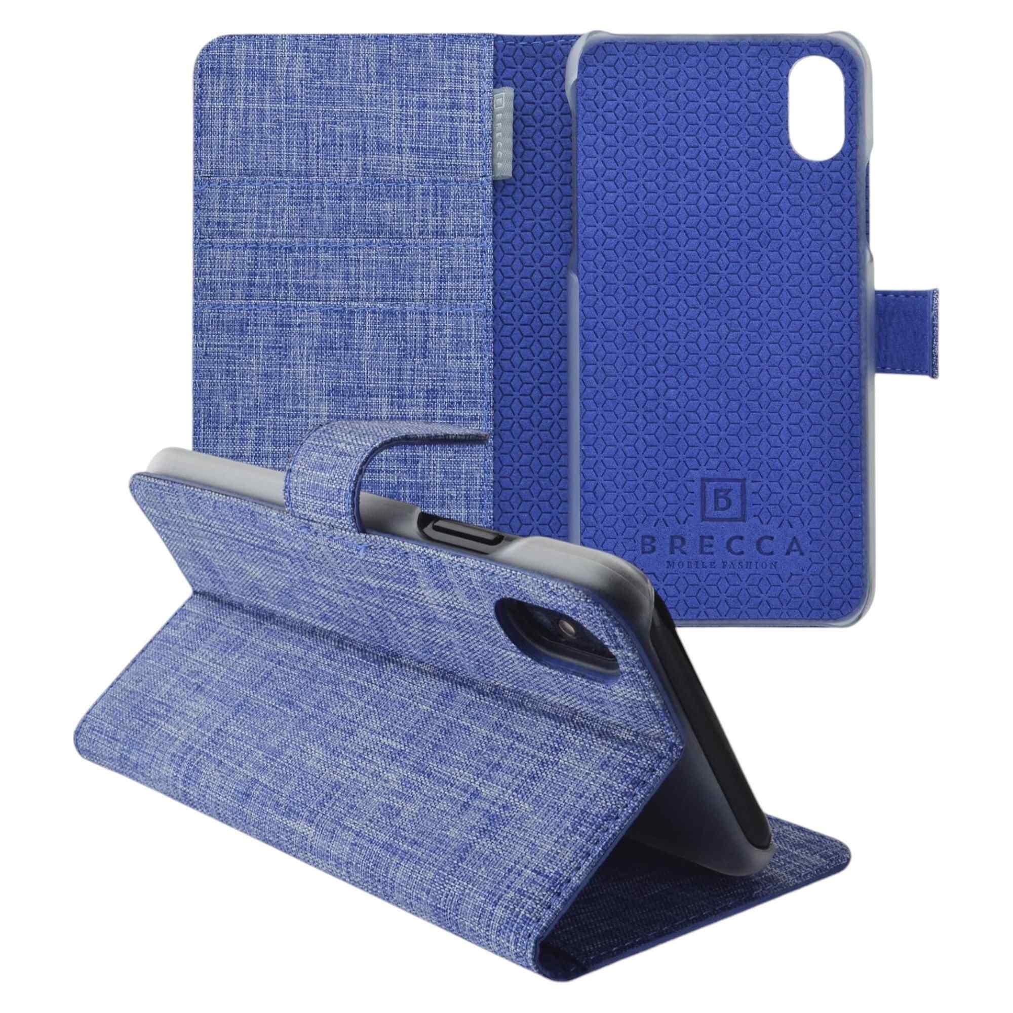 [Paket] iPhone X/XS - Jeans Plånboksfodral + 2x 9H Härdat Glas Skärmskydd + Ram