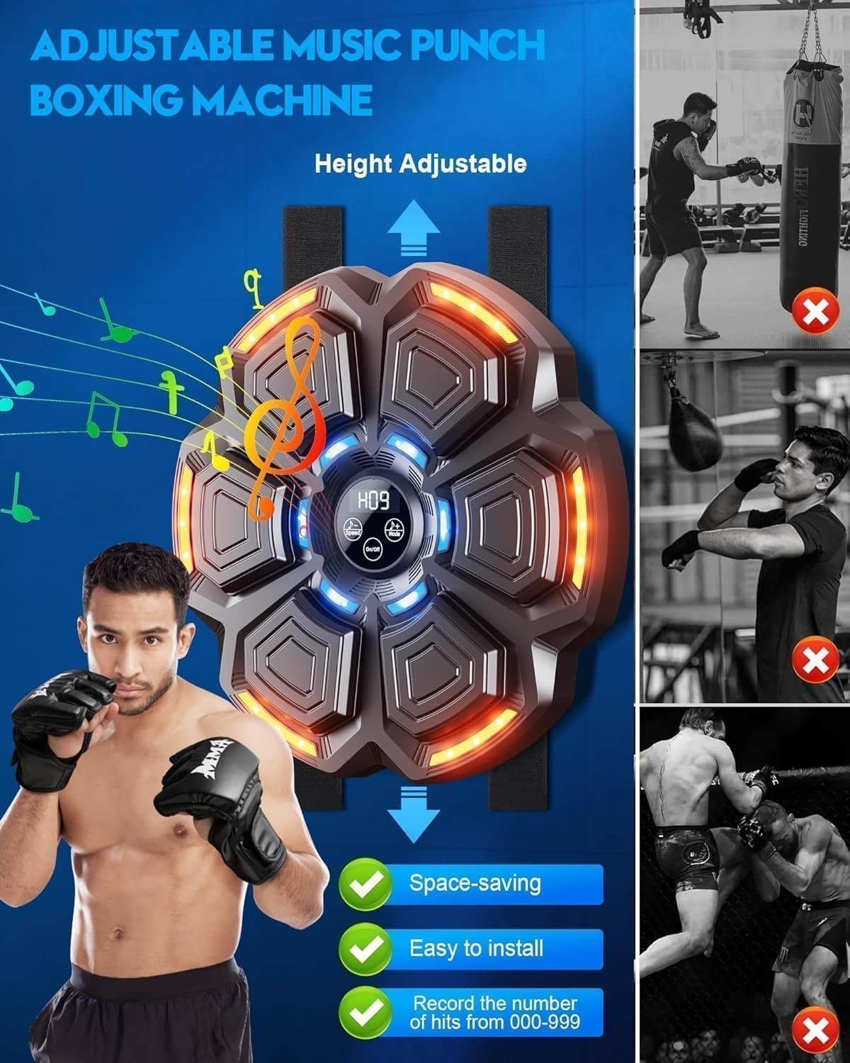 Boxningsmaskin - Bluetooth - Handskar