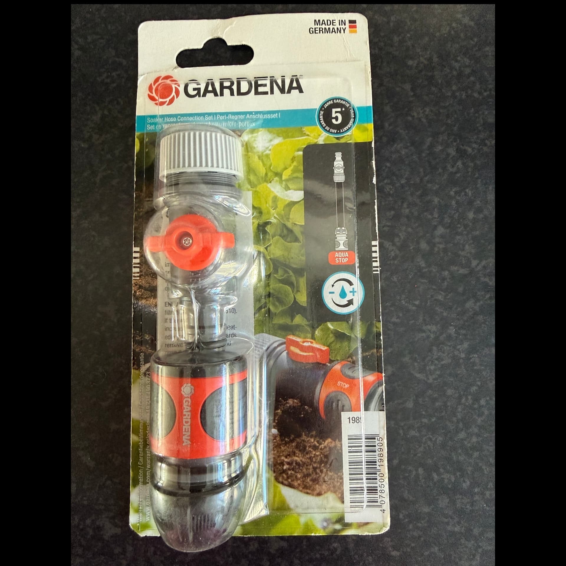 Gardena 1989 Anslutningsset Fuktslang Helt Ny!