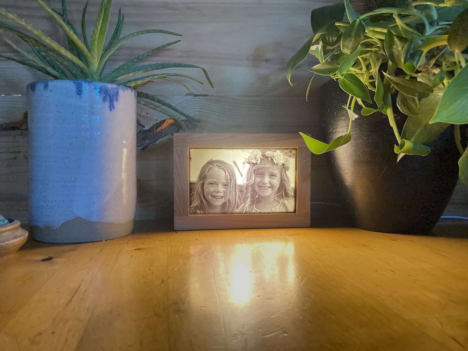 Personlig ljuslåda/lampa med ditt valda fotografi.