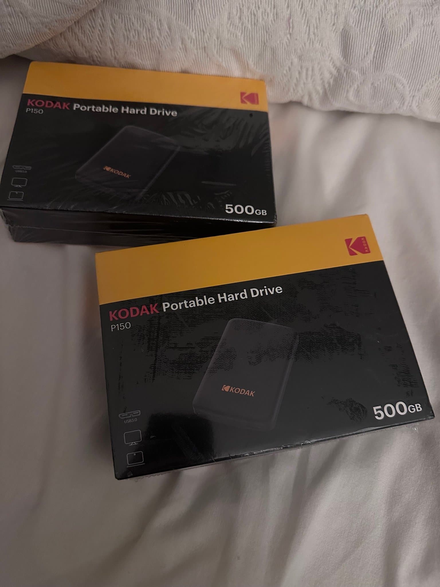 2 st Kodak P150 bärbar hårddisk 500GB
