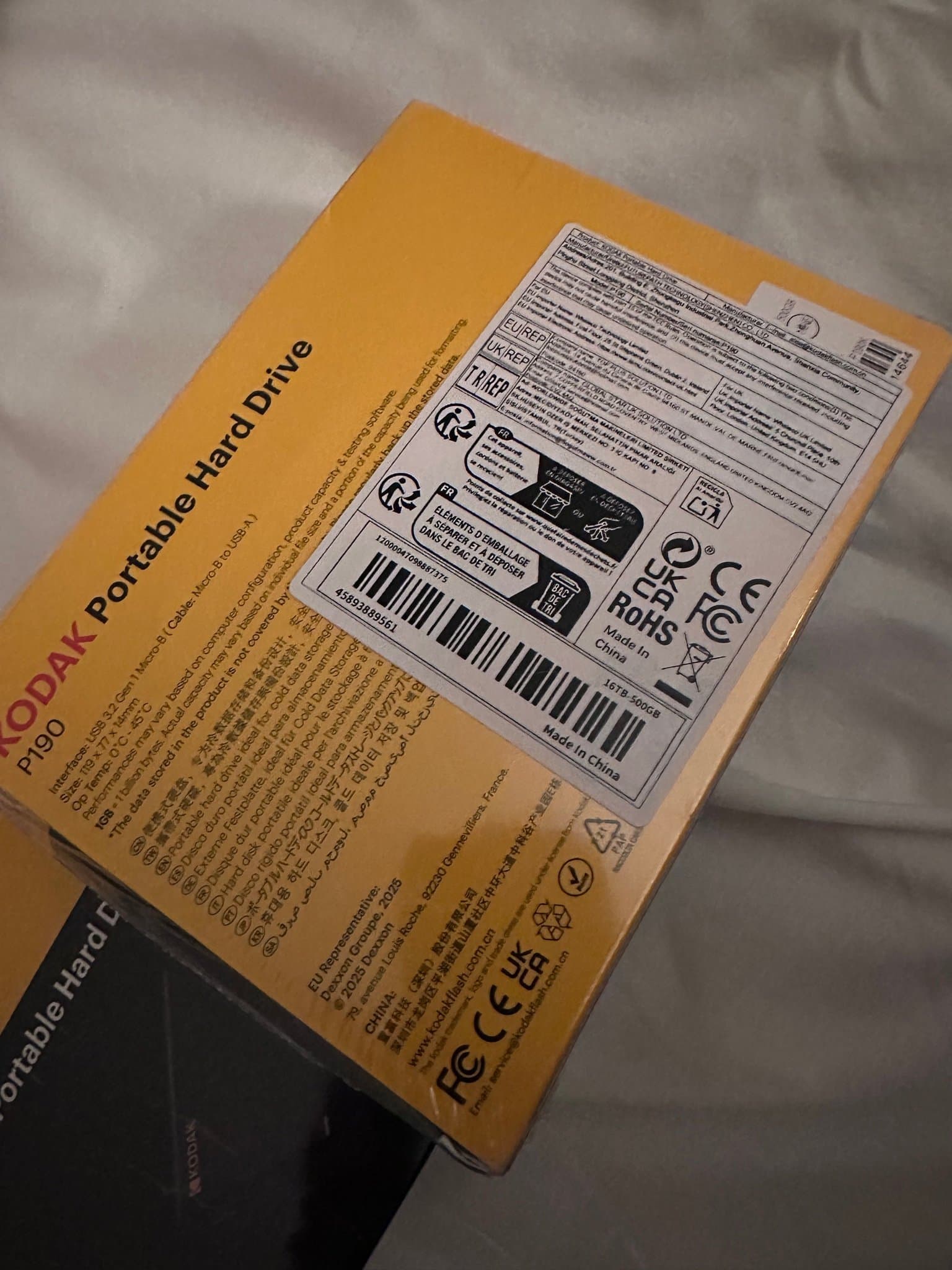 2st Kodak P190 Bärbar hårddisk 500 GB