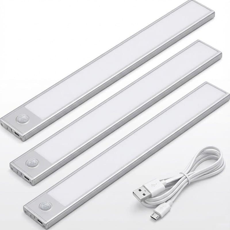 Oanvänd rörelsesensor LED-lampa USB & ingen borrning