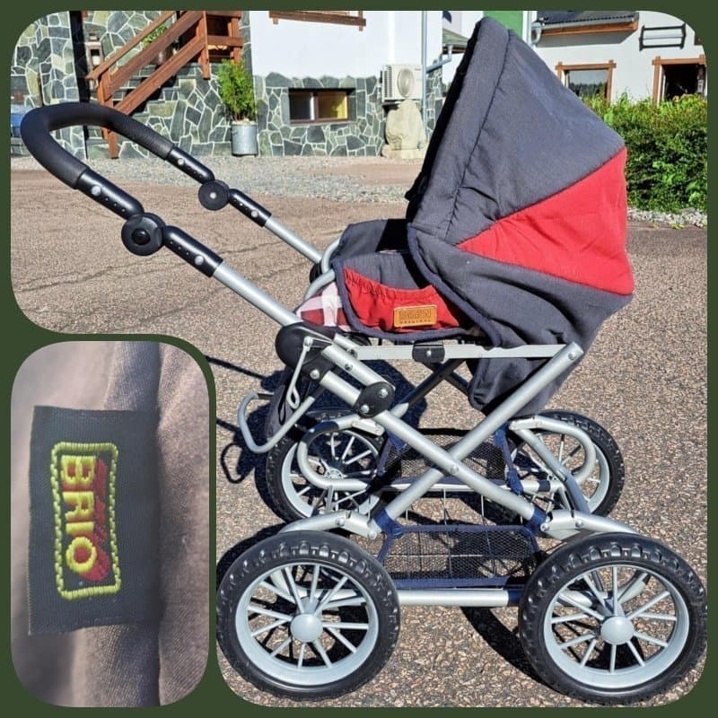 BRIO Kombi dockvagn sittvagn liggvagn för dockor kombidockvagn
