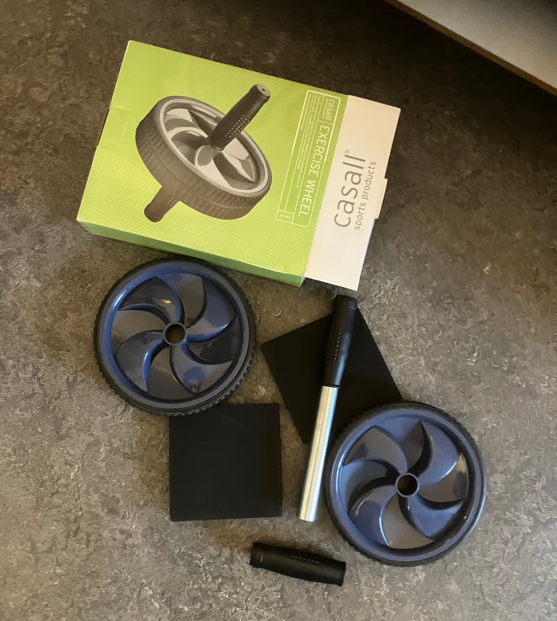 Oanvänt Casall träningshjul för mage och rygg exercise wheel träning