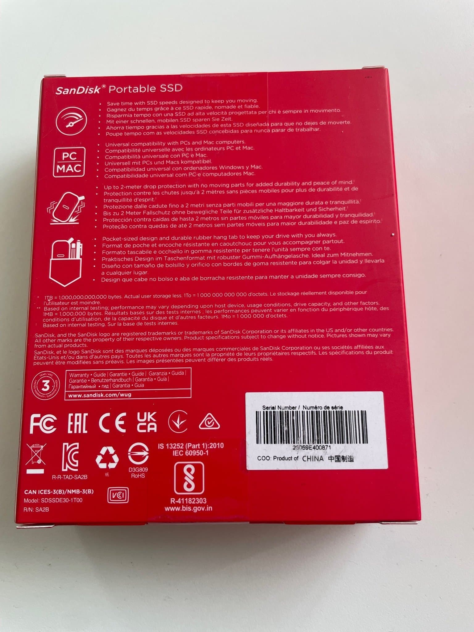 Sandisk Portable SSD 1TB (ny)