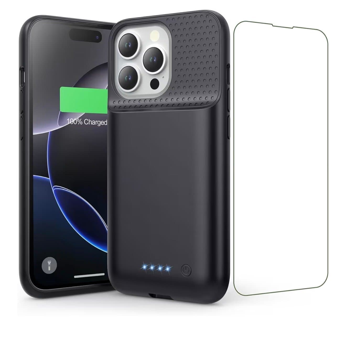 Batteriskal för iPhone 16 Pro (6.3 tum) med 7500 mAh kapacitet