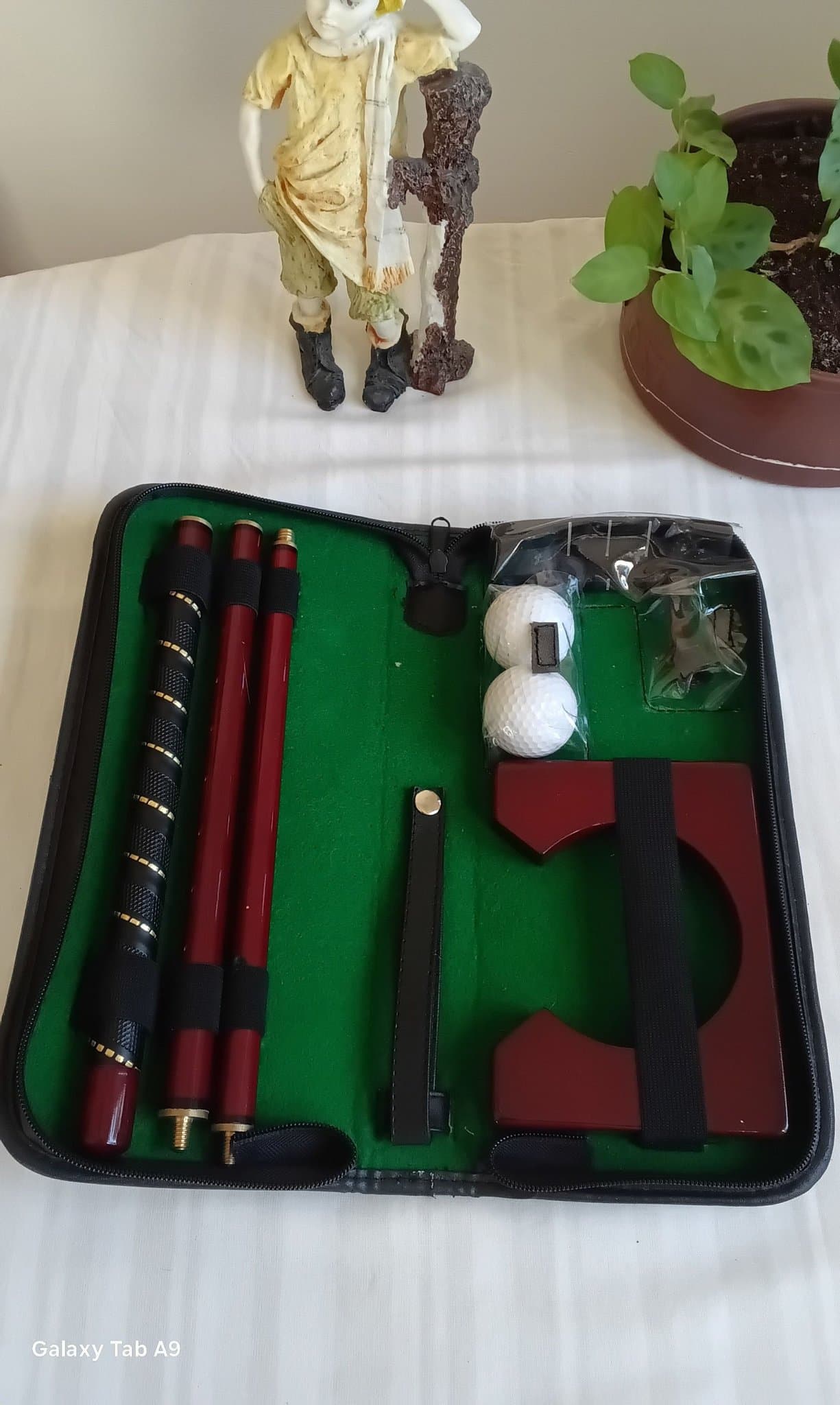 Bärbart golfputterset för inomhus/utomhusbruk