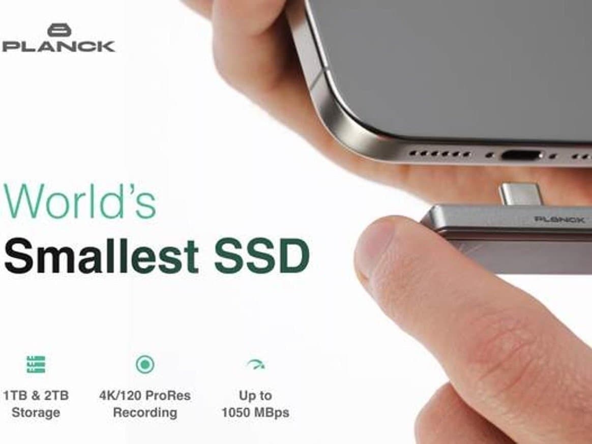 Planck: The World’s Smallest Phone-first SSD - 1 TB - extern hårddisk för Mobil!