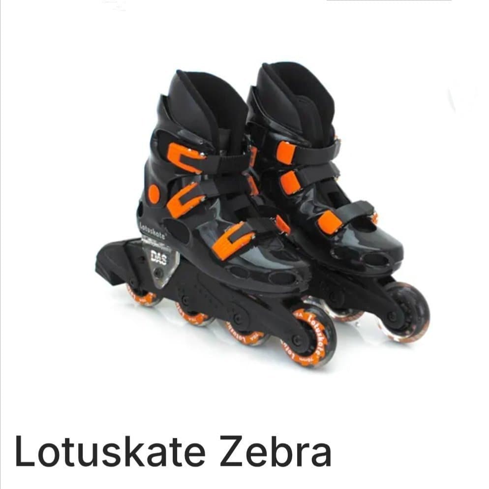 Rullskridskor "Lotus Skate Zebra" St 38 Svarta/Orange