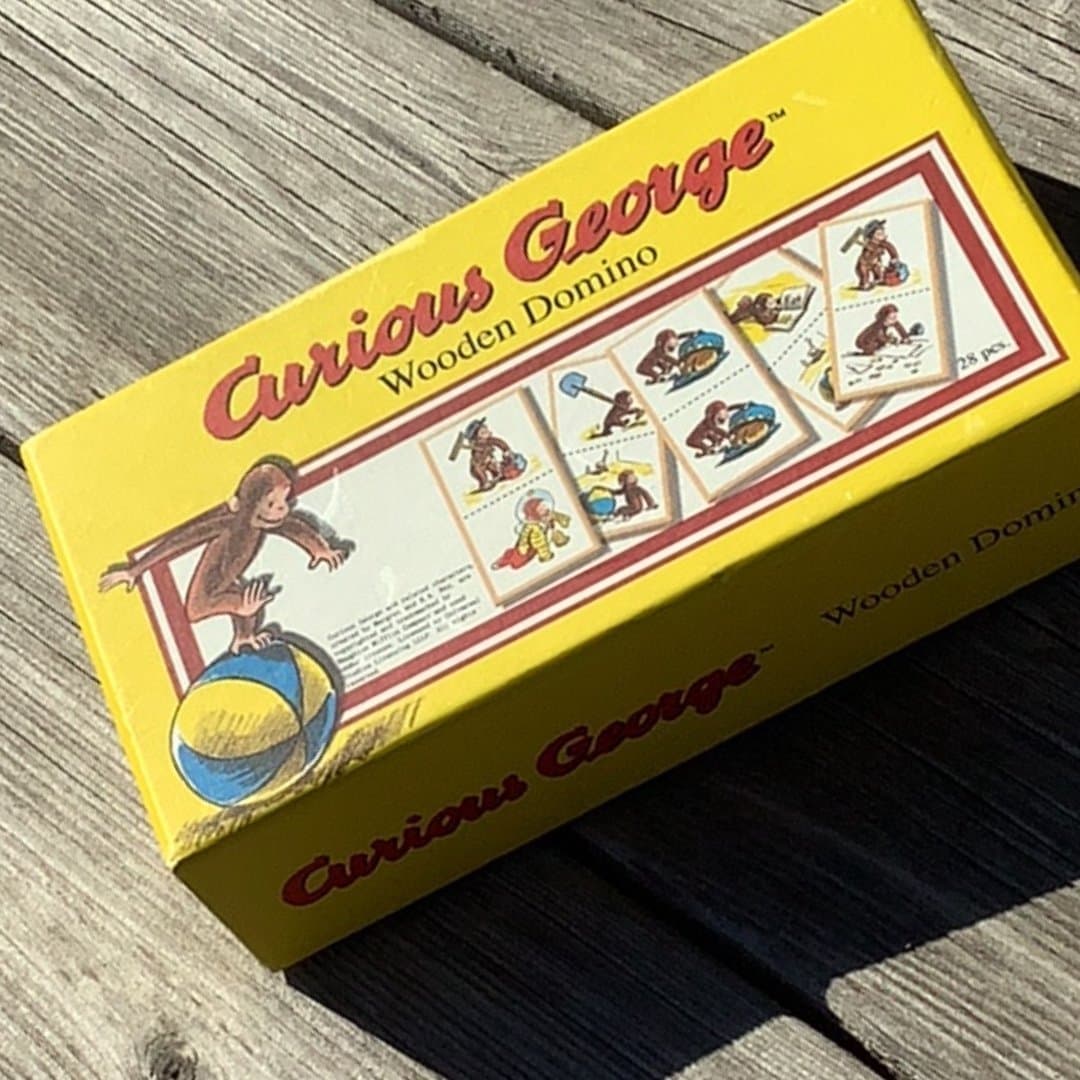 TRÄ DOMINO Curious George Nicke Nyfiken 28 bitar HELT NYTT