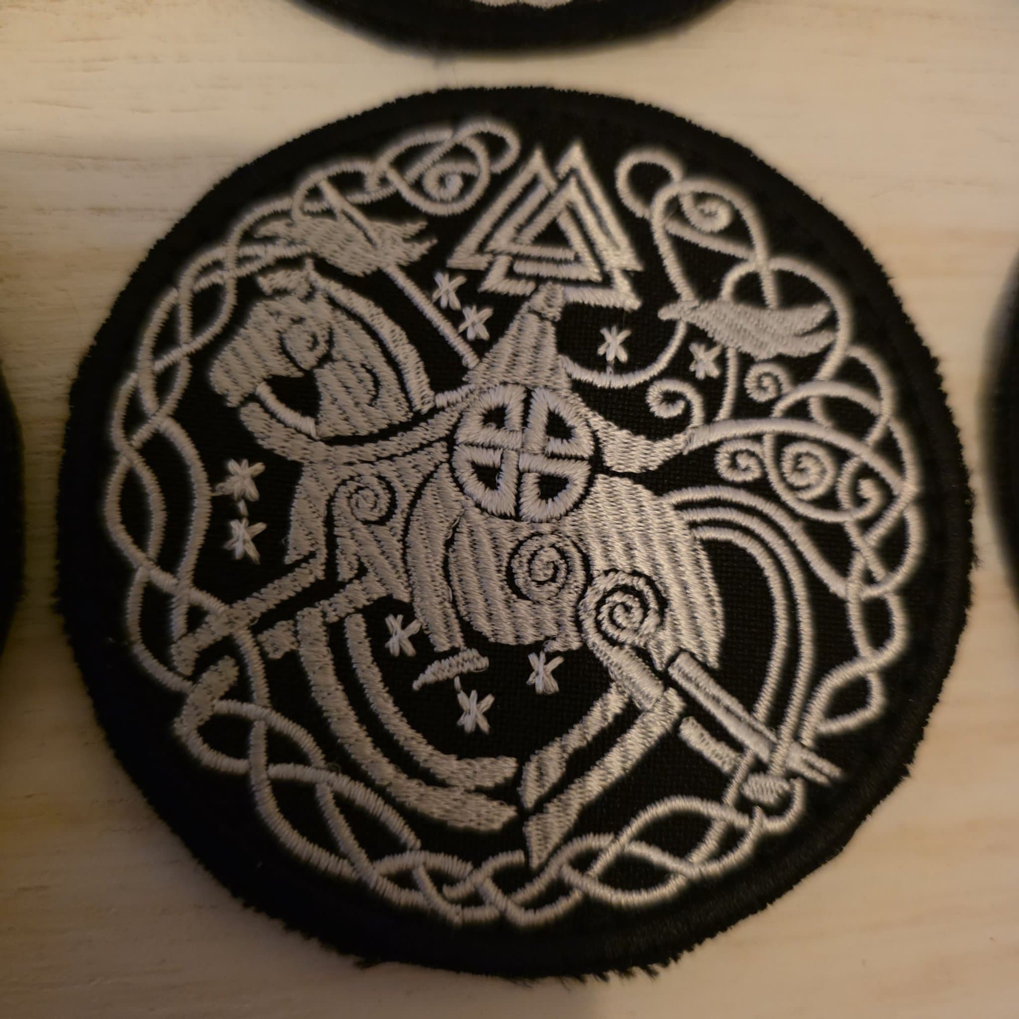8 st Tygmärken med Vikingamotiv