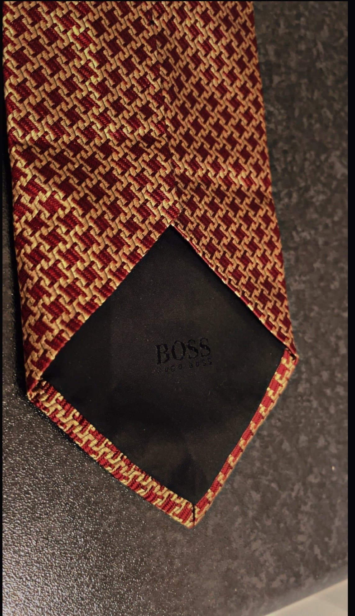 BOSS Hugo Boss röd-guld slips