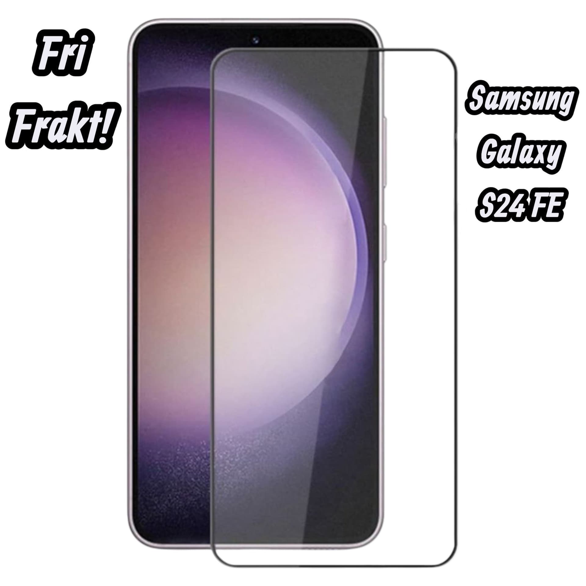 Samsung Galaxy S24 FE 9H Härdat Glas Skärmskydd - Heltäckande Kant-till-Kant