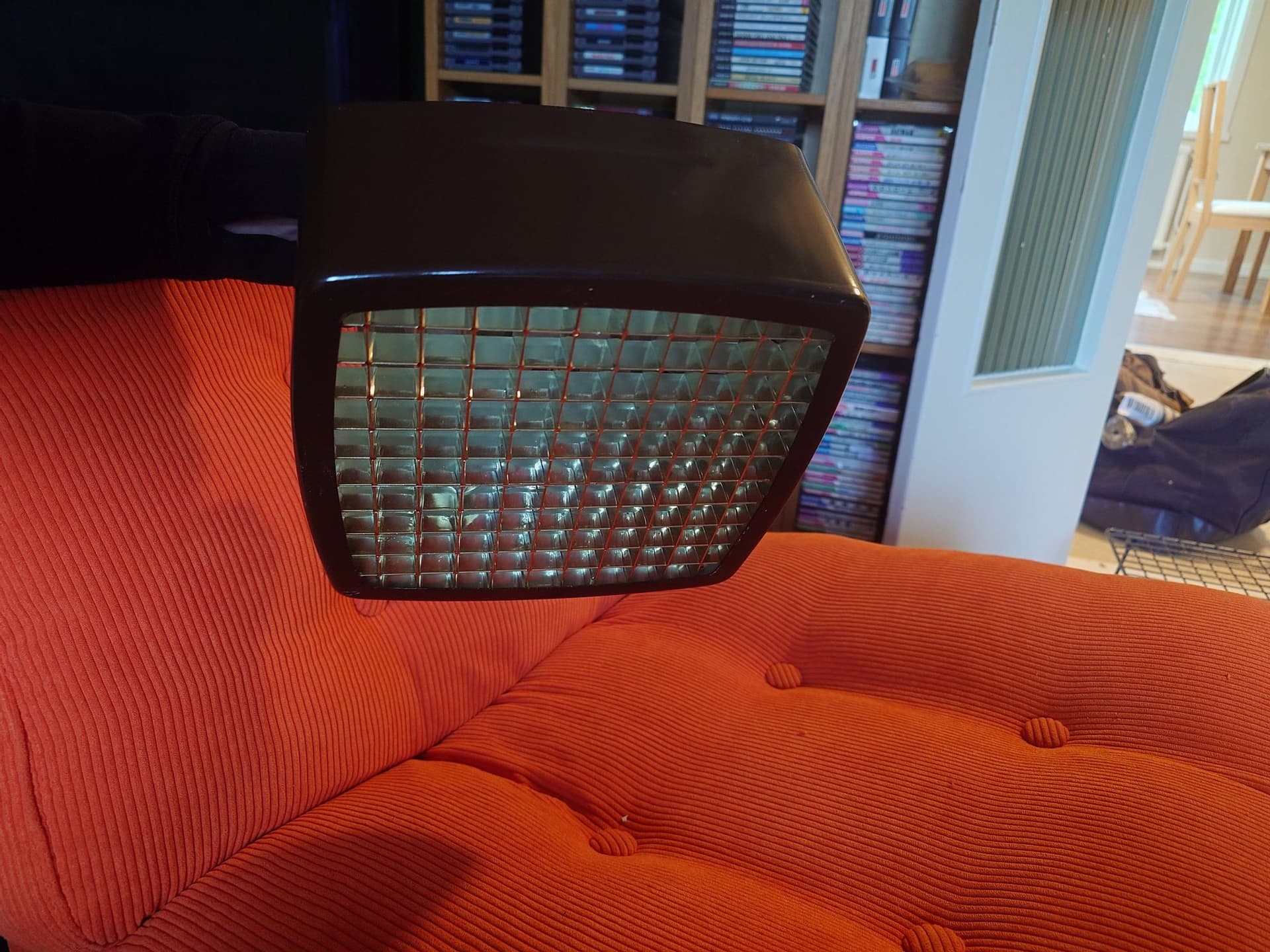 Retro Taklampa Brun i metall med rutmönster