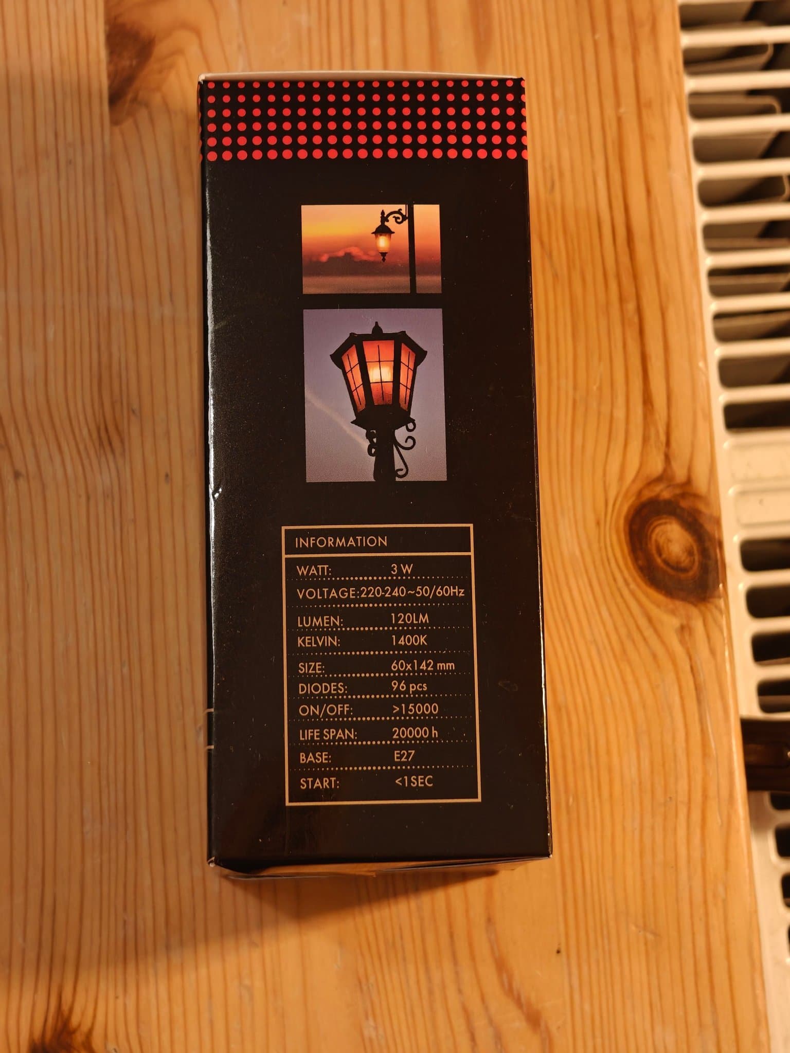 LED Flame Bulb E27 3W