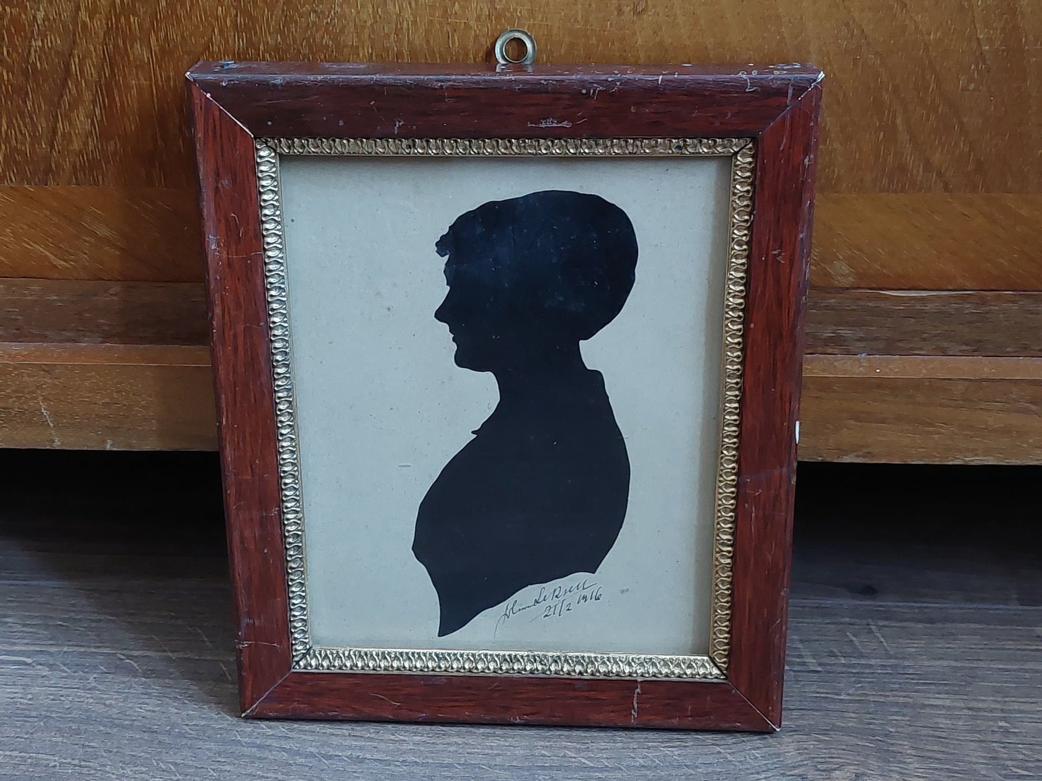 Inglasad siluett, år 1916