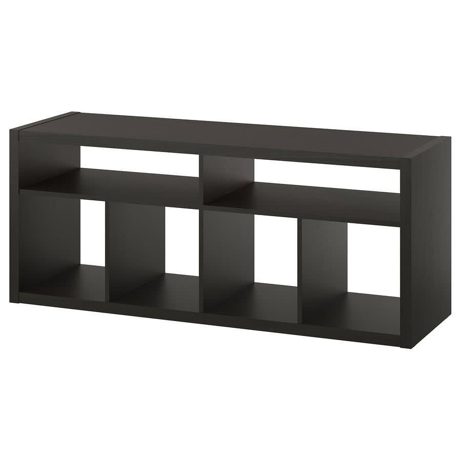 TV-bänk/hylla, svartbrun