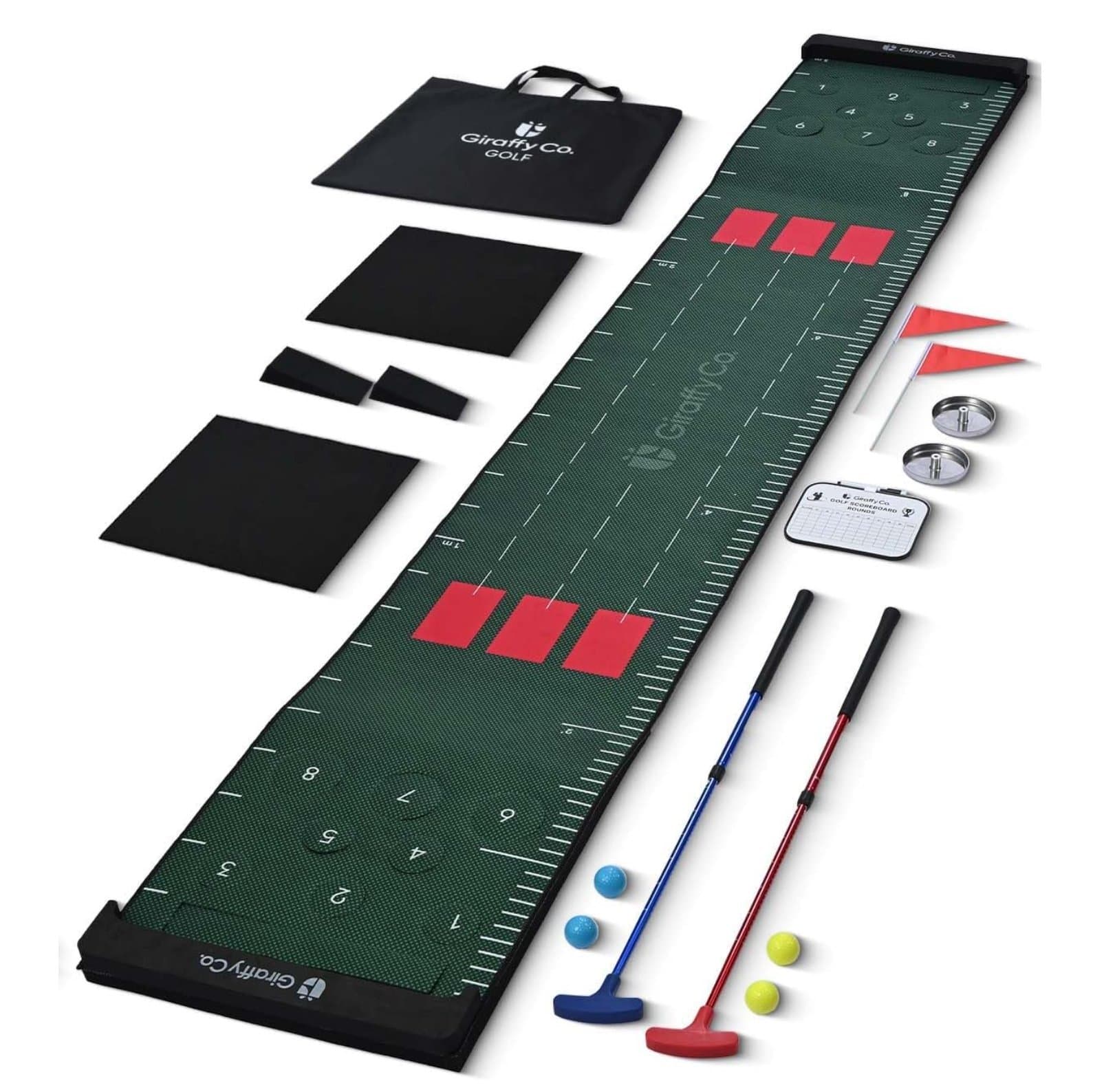 Giraffy Co. Golf Putting Matta Set med Tillbehör