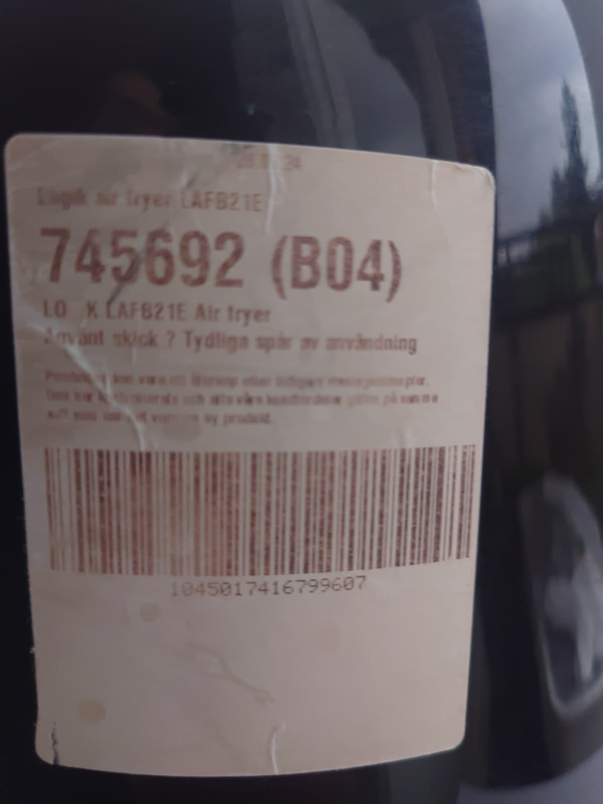 Logik LAFB21E Air Fryer / Varmluftsfritös Svart